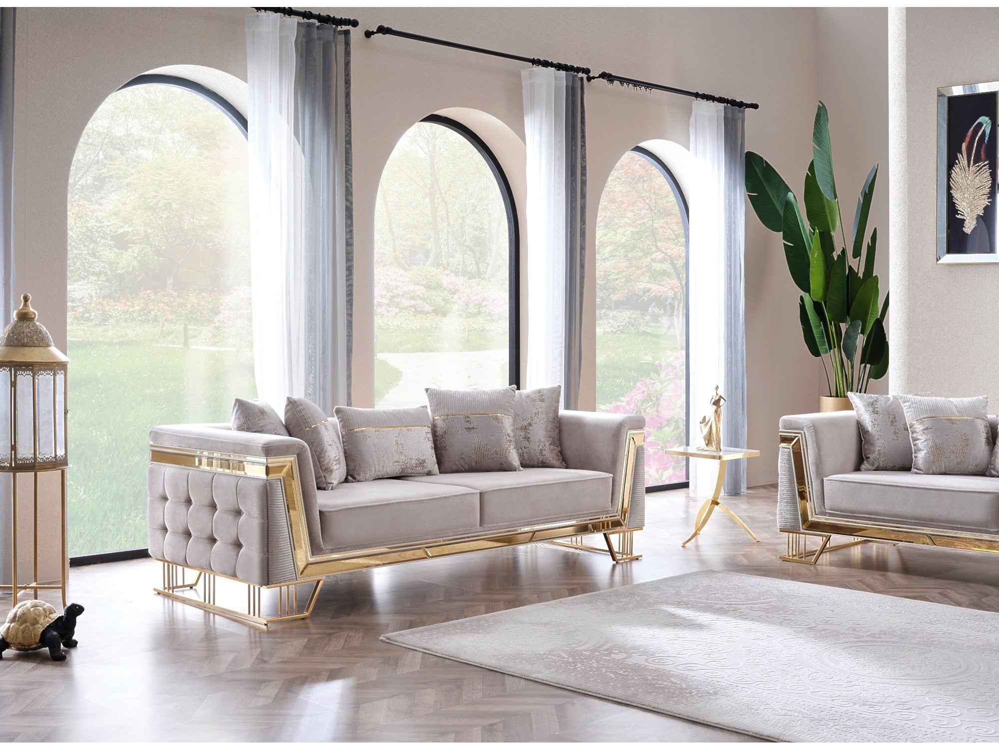 Munich Cream Stationary Sofa - Image 2