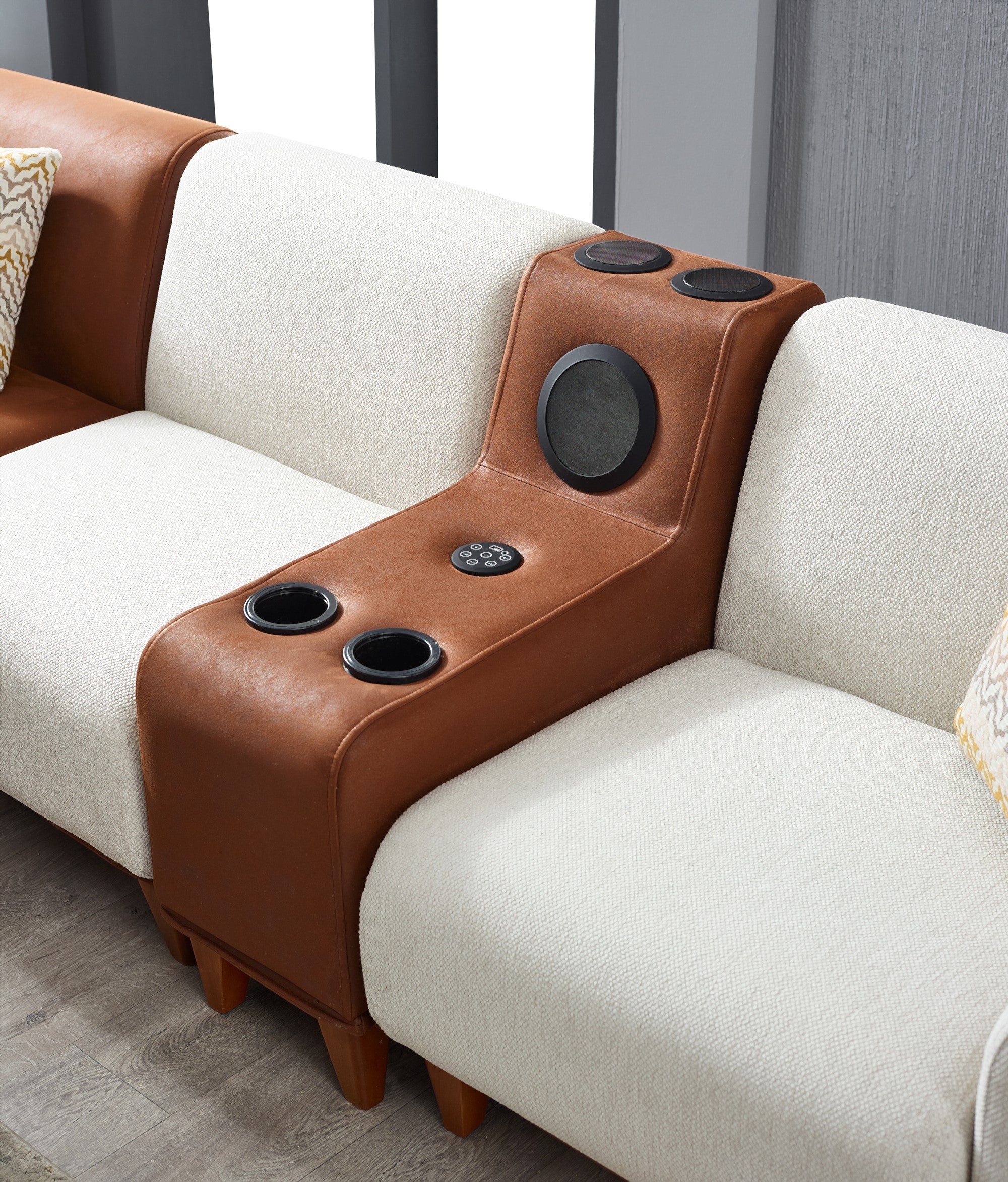 Mustang Modular Sectional Sofa Cream - Image 3