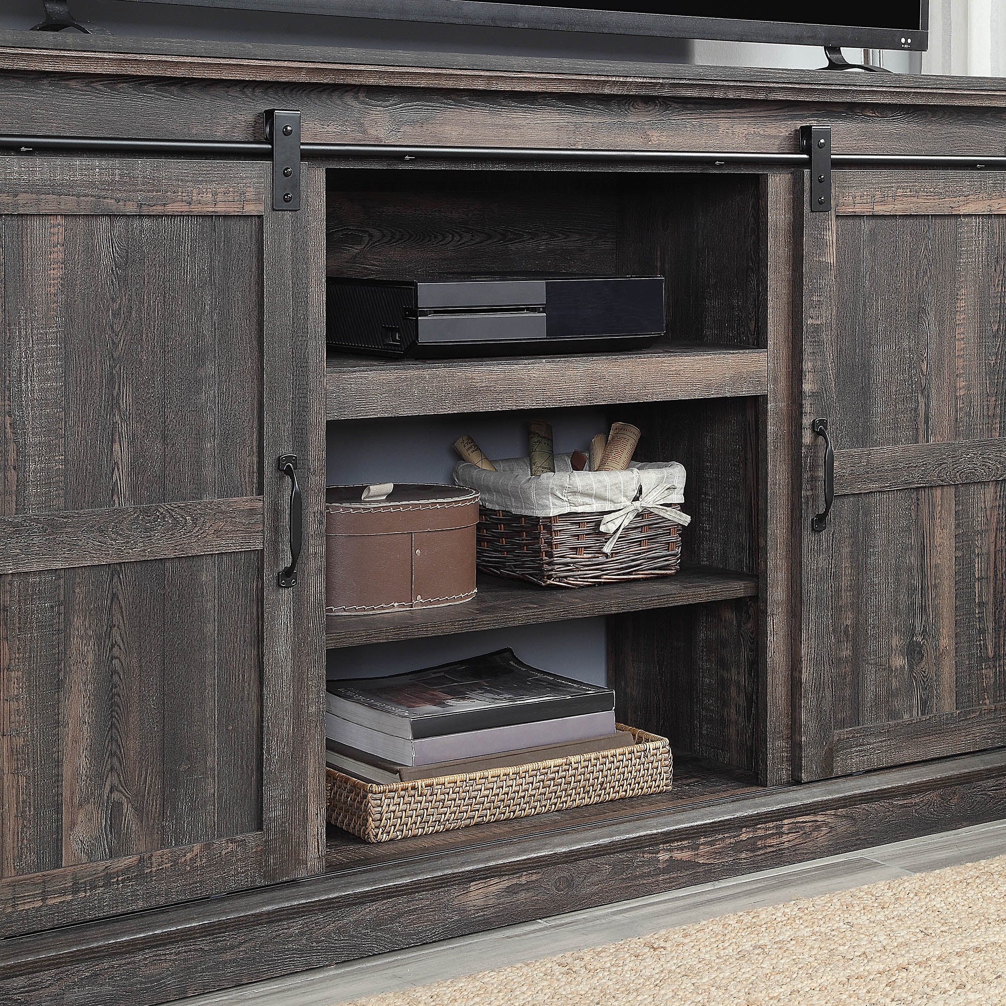 Myrtle 60" TV Stand in Heavy Brown - Image 2