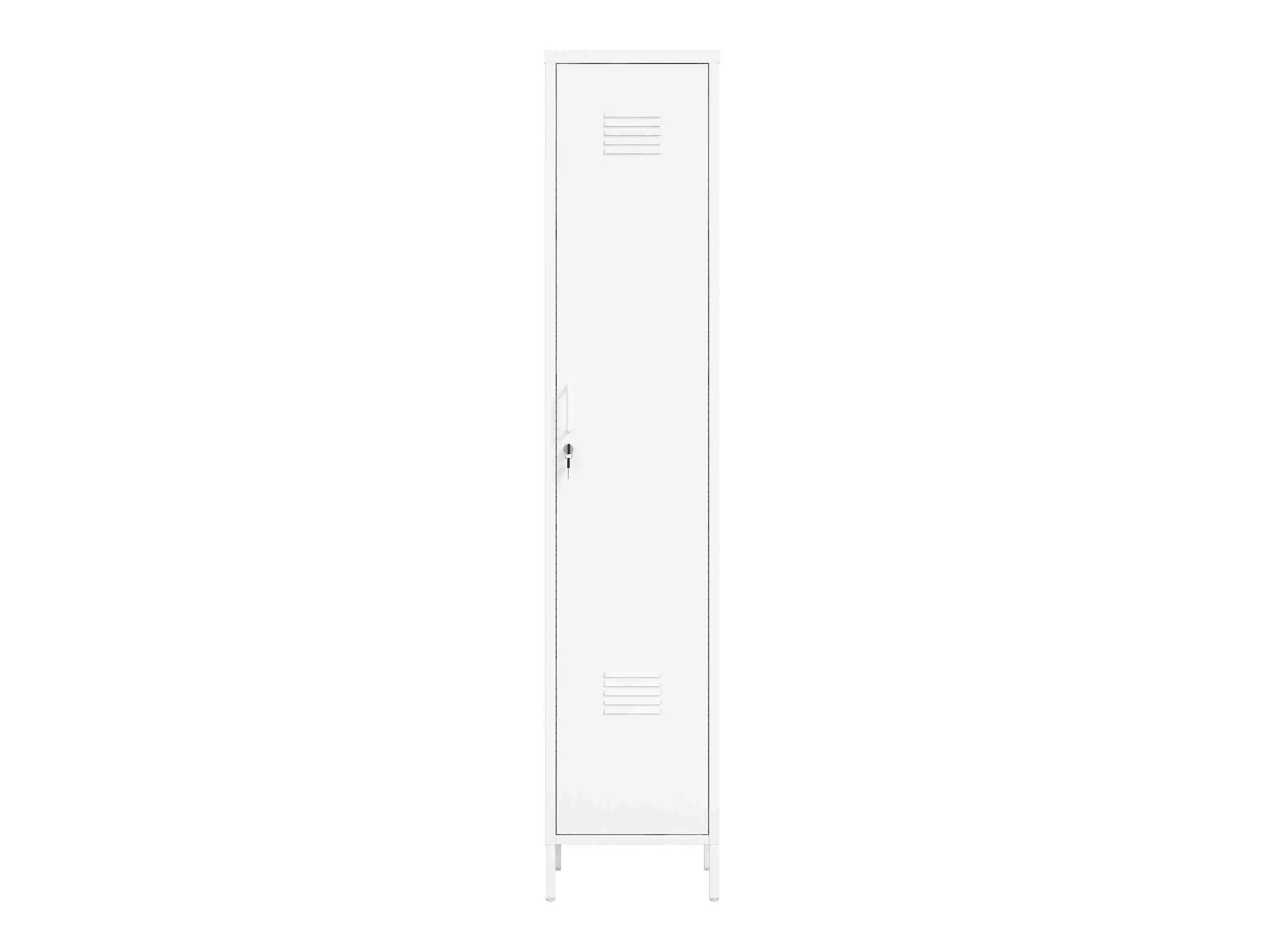 Naomi 15" Single Locker Storage Cabinet in White