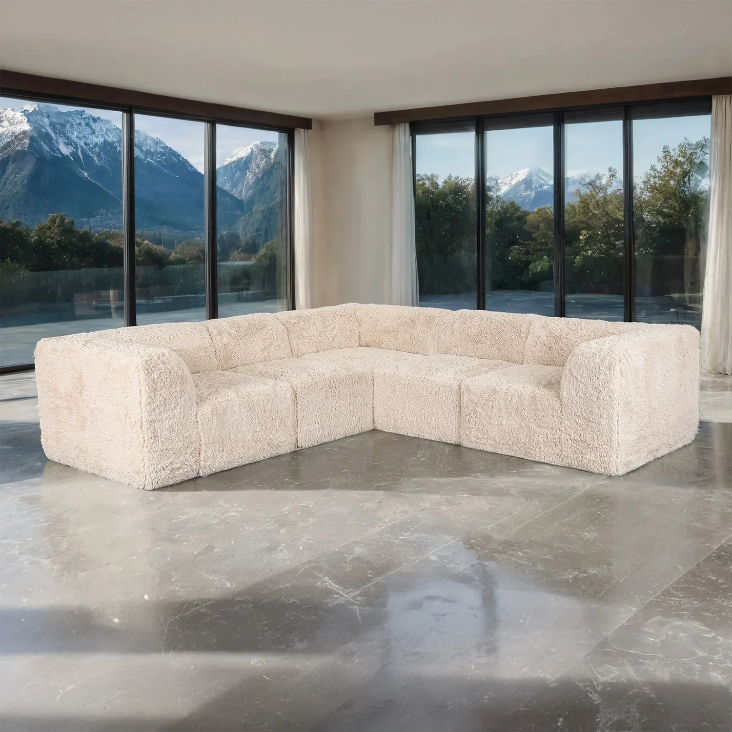 Nappi Sand Compressed Foam Corner Sectional