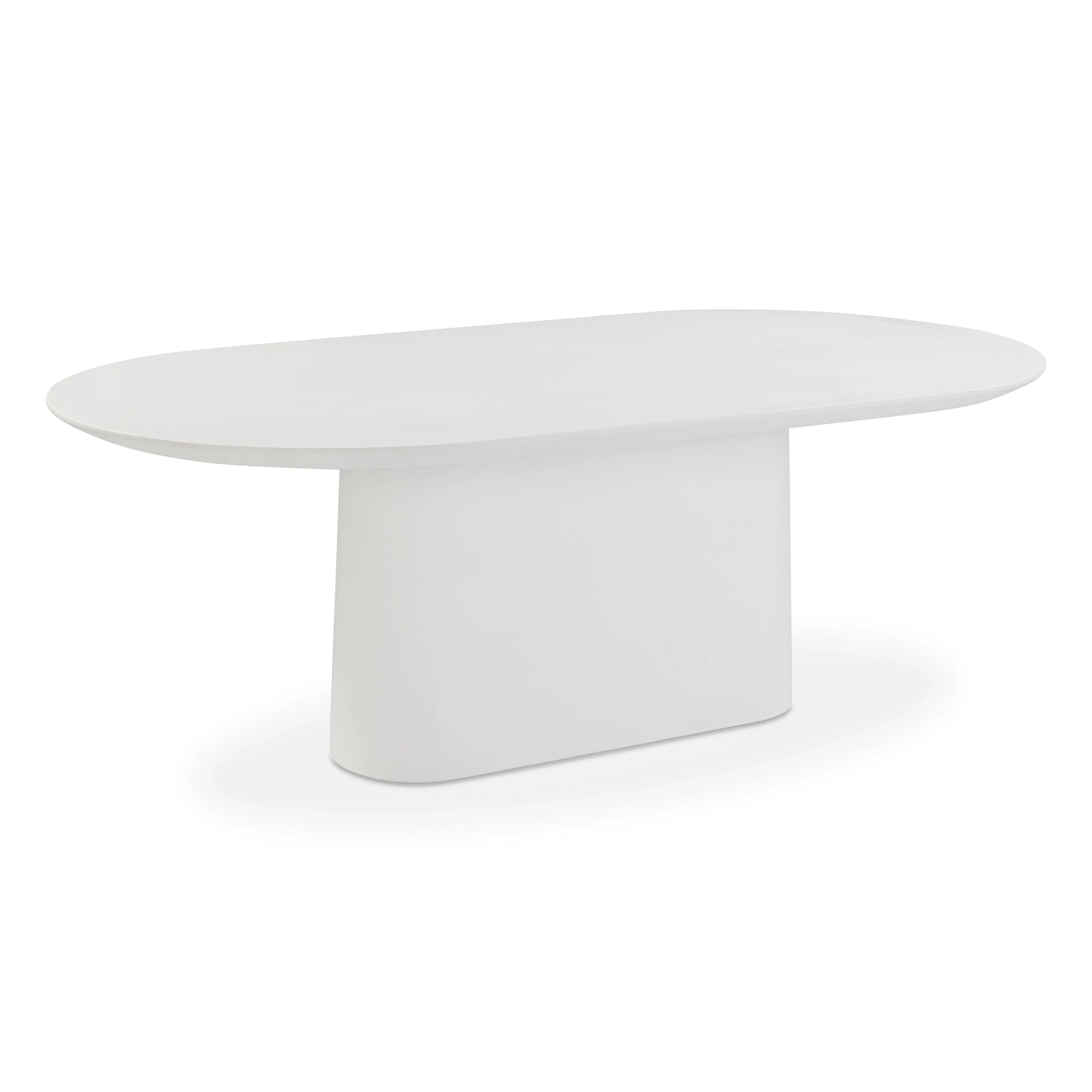 Nara 84" Pure White Indoor/Outdoor Concrete Dining Table - Image 2