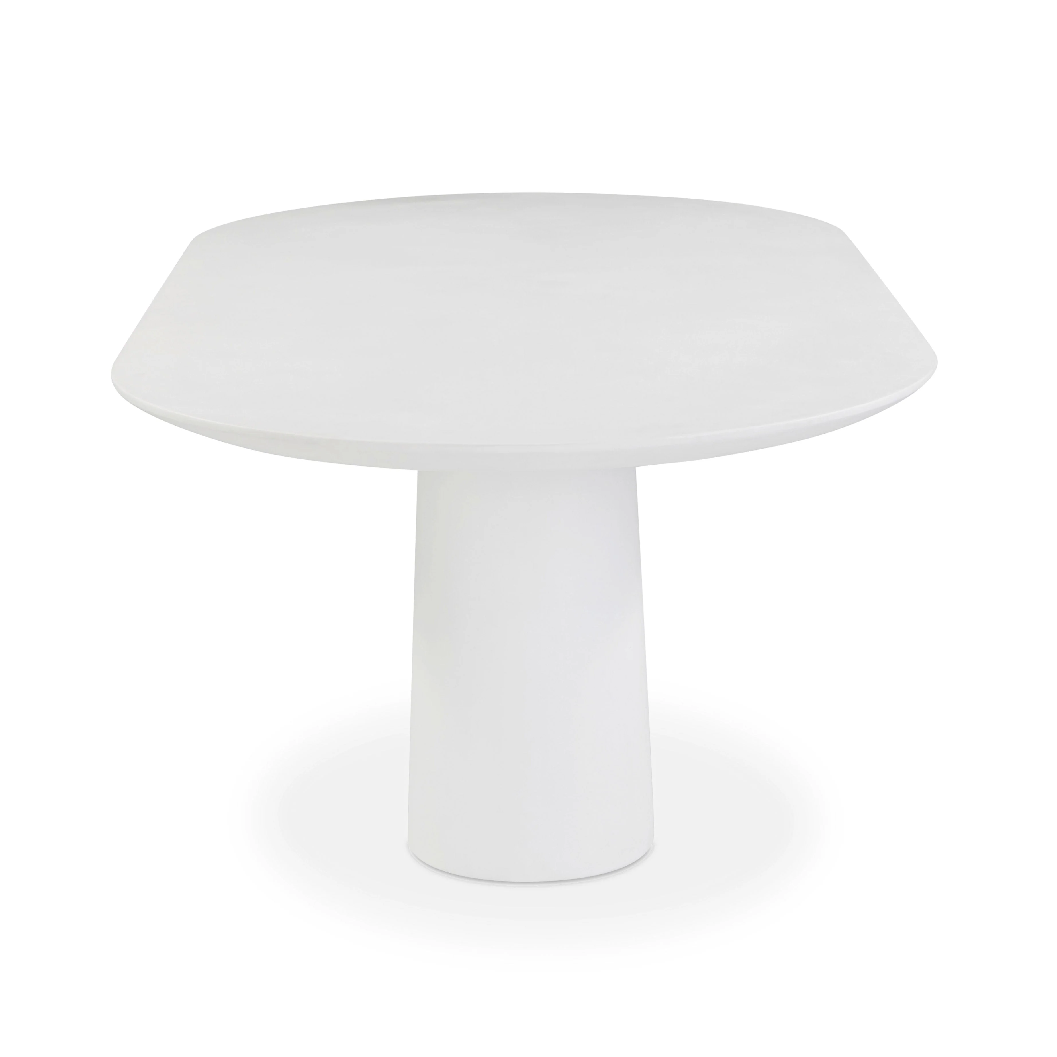 Nara 84" Pure White Indoor/Outdoor Concrete Dining Table - Image 4