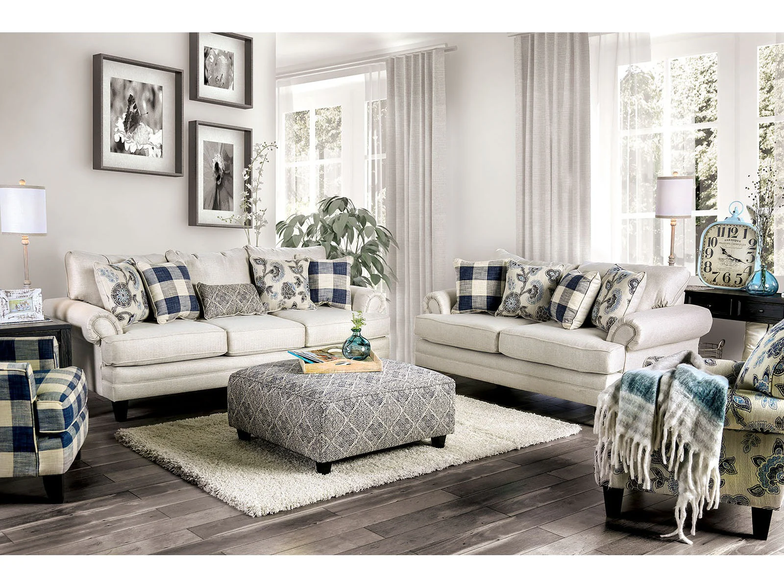 Nash Ivory Sofa & Loveseat