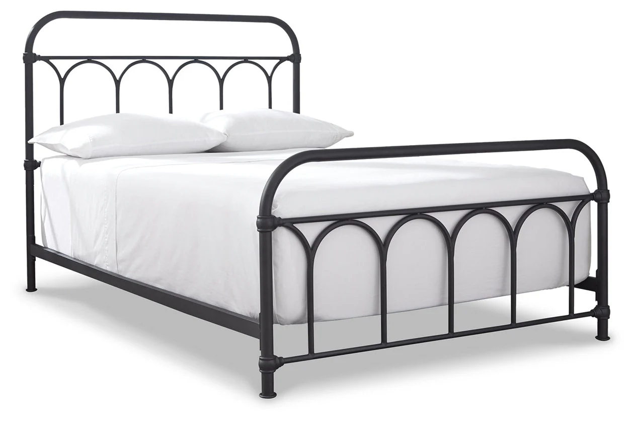 Nashburg Black Full Metal Platform Bed - Image 3
