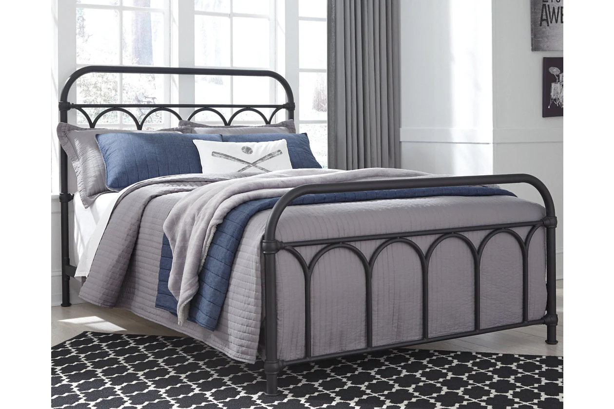Nashburg Black Full Metal Platform Bed - Image 4