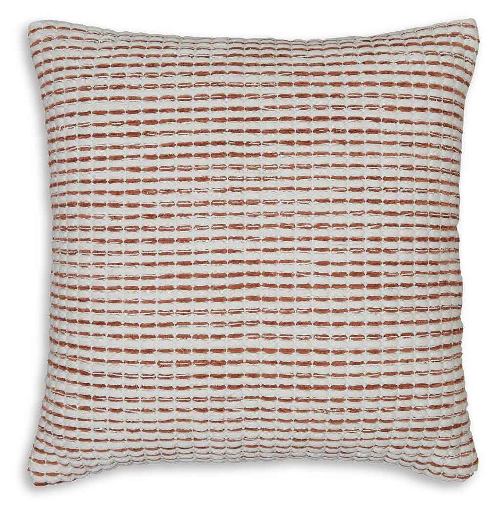 Nashlin White/Rust Pillow - Image 2