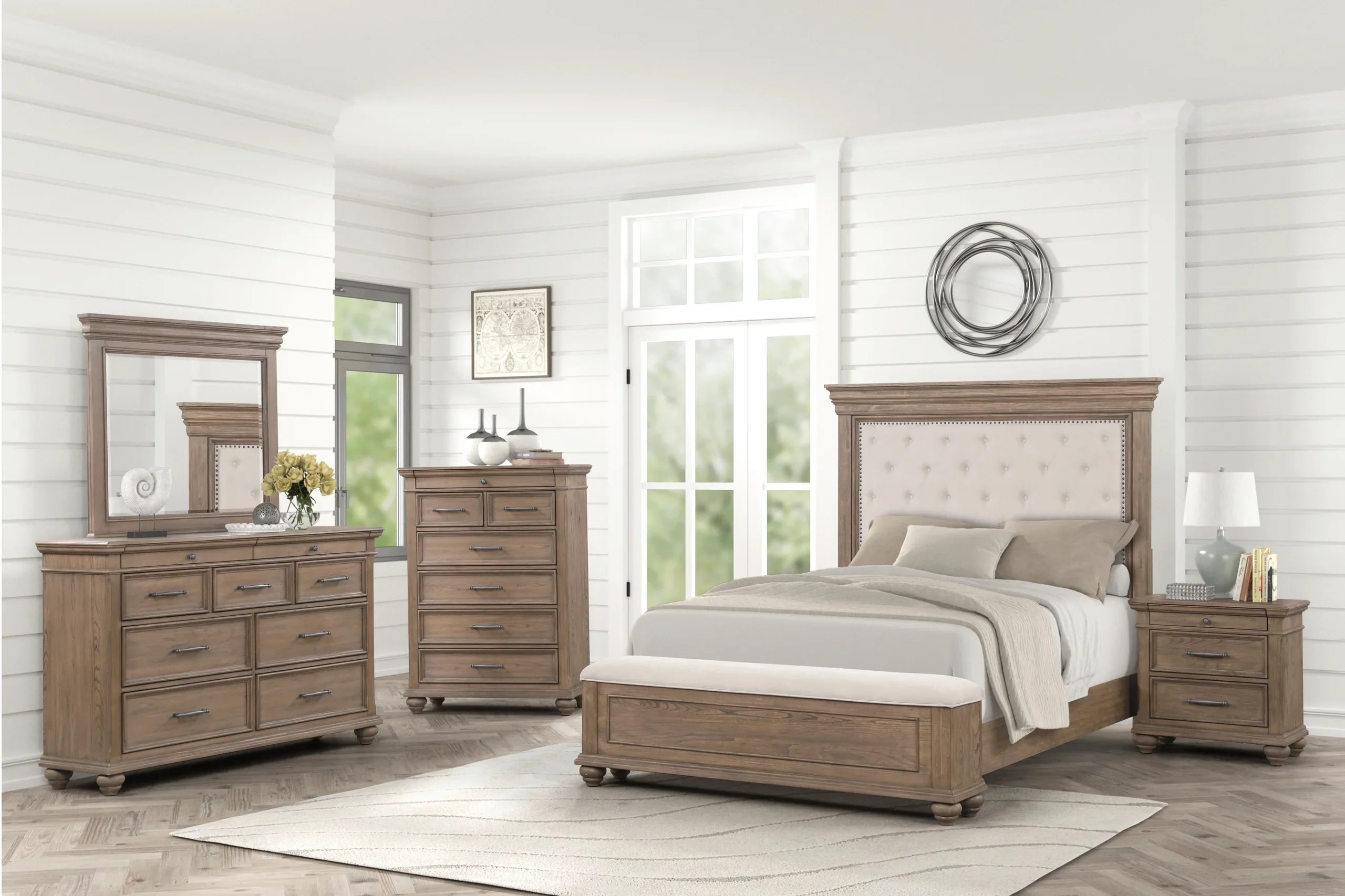 Nashville Brown 4-piece Bedroom Set