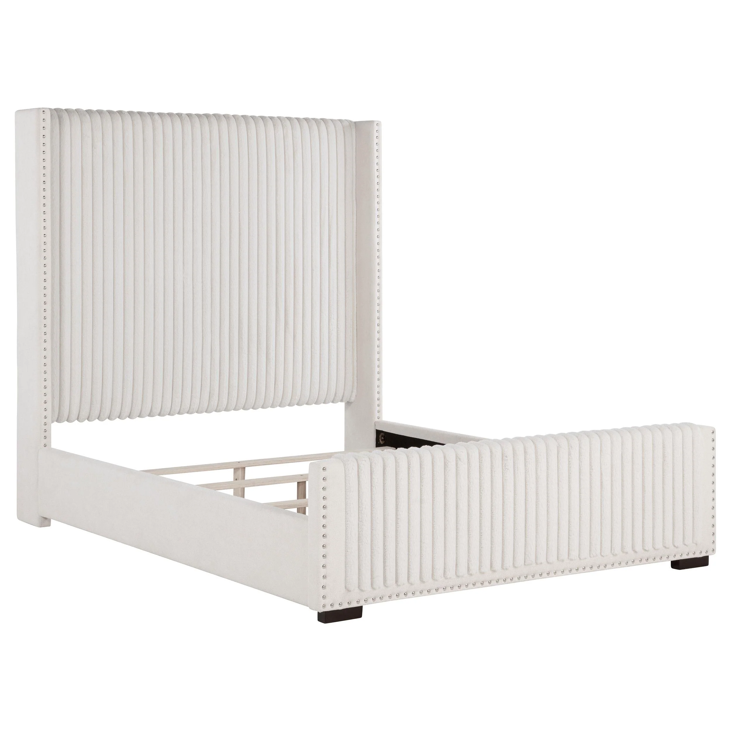 Natasha 69-inch Upholstered California King Bed Cream - Image 3