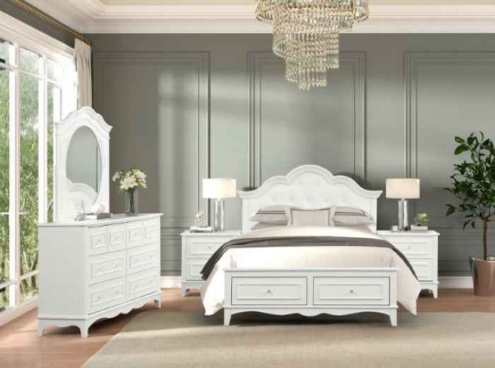 Naucalpan White 4-Piece Twin Bedroom Set - Image 2