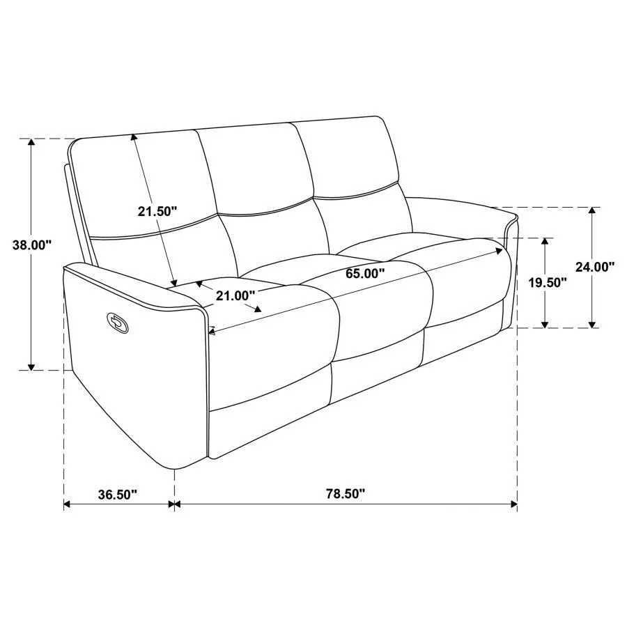 Navarro Chenille Upholstered Reclining Sofa - Image 8