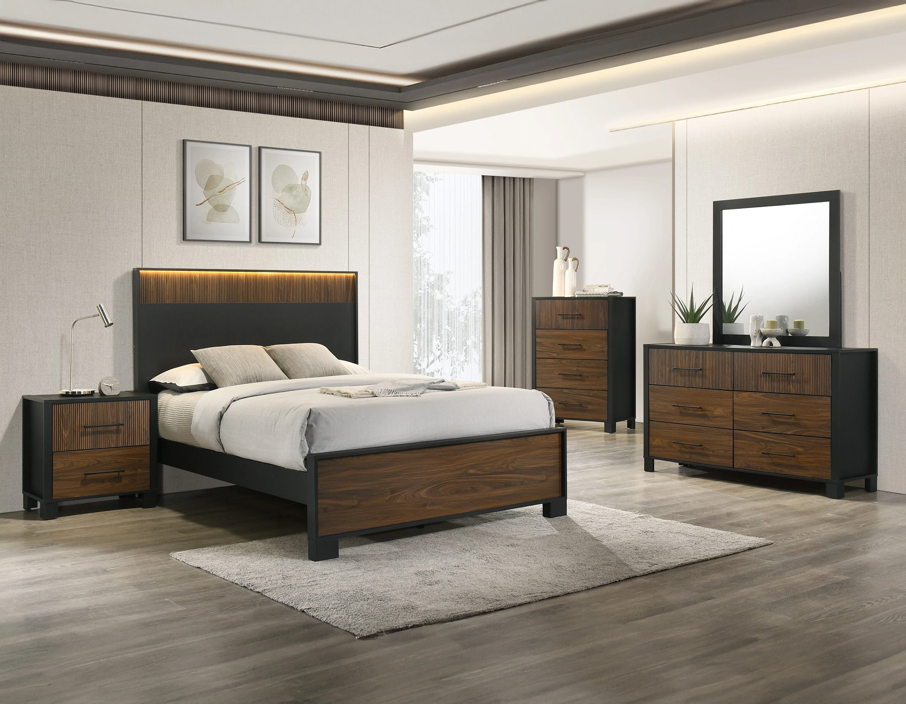 Nemy Brown/Black Dresser Top (Mirror Only) - Image 4
