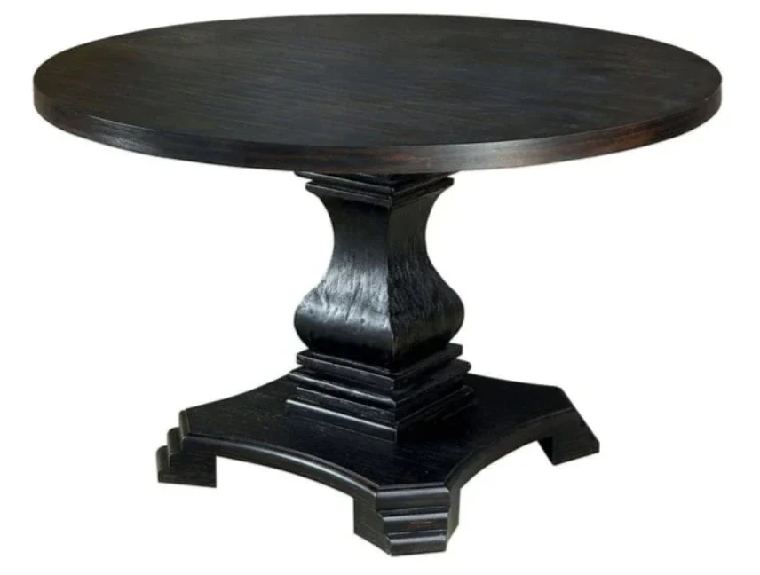 Nerissa Antique Black/Beige Round Table Only