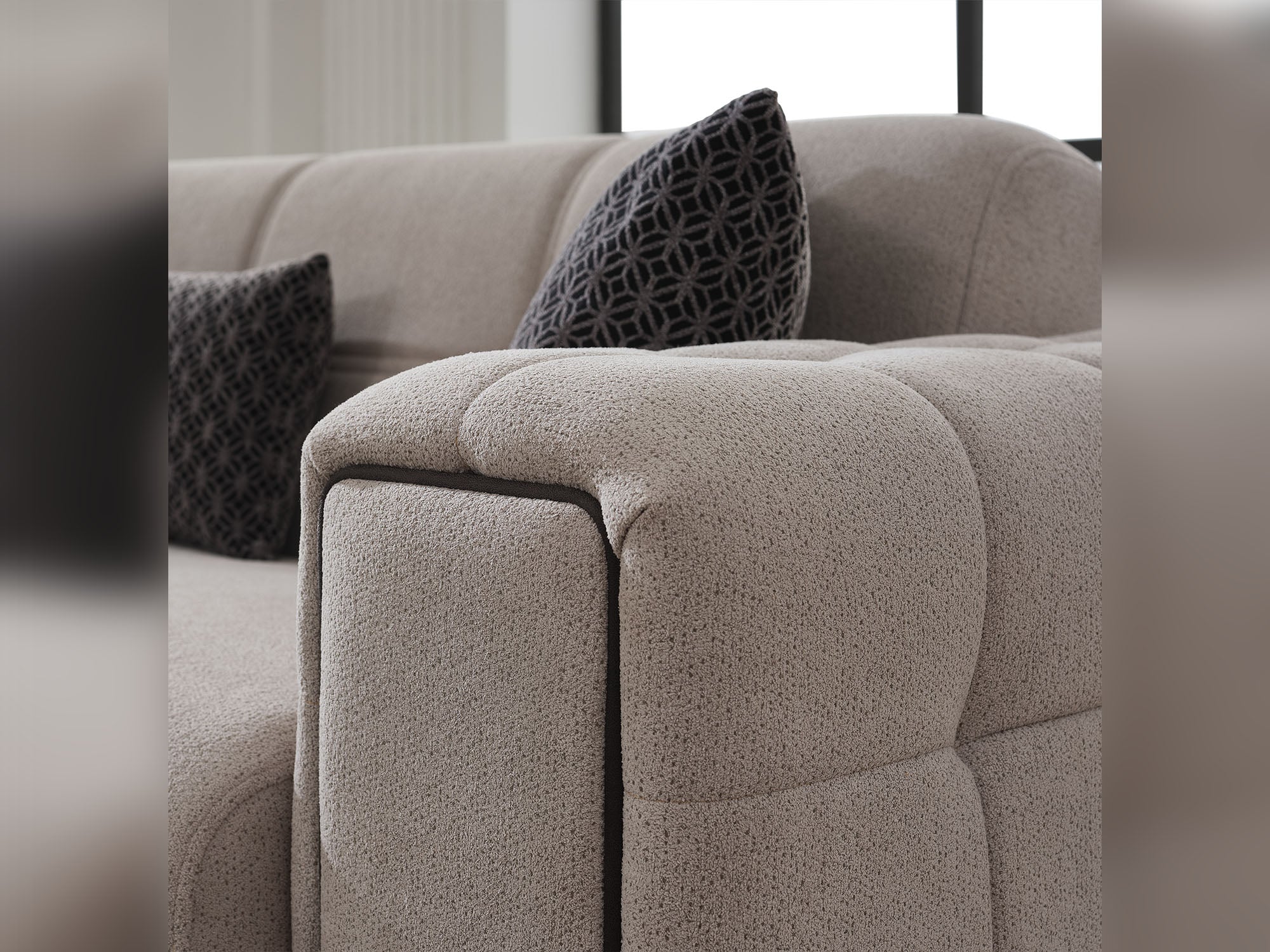 Nero Light Grey 3-pieces (Sofa & Loveseat & Chair) Living Room Set - Image 12