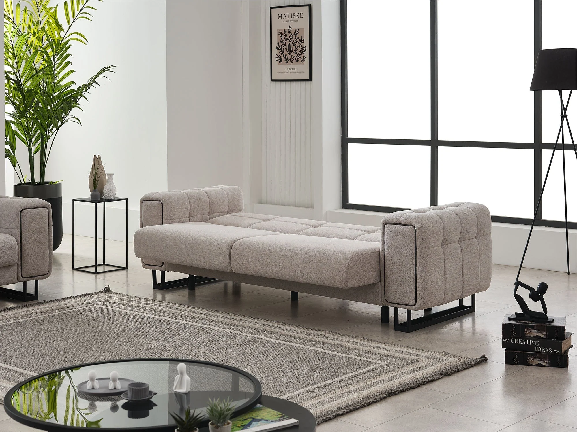 Nero Light Grey Convertible Sofa - Image 6