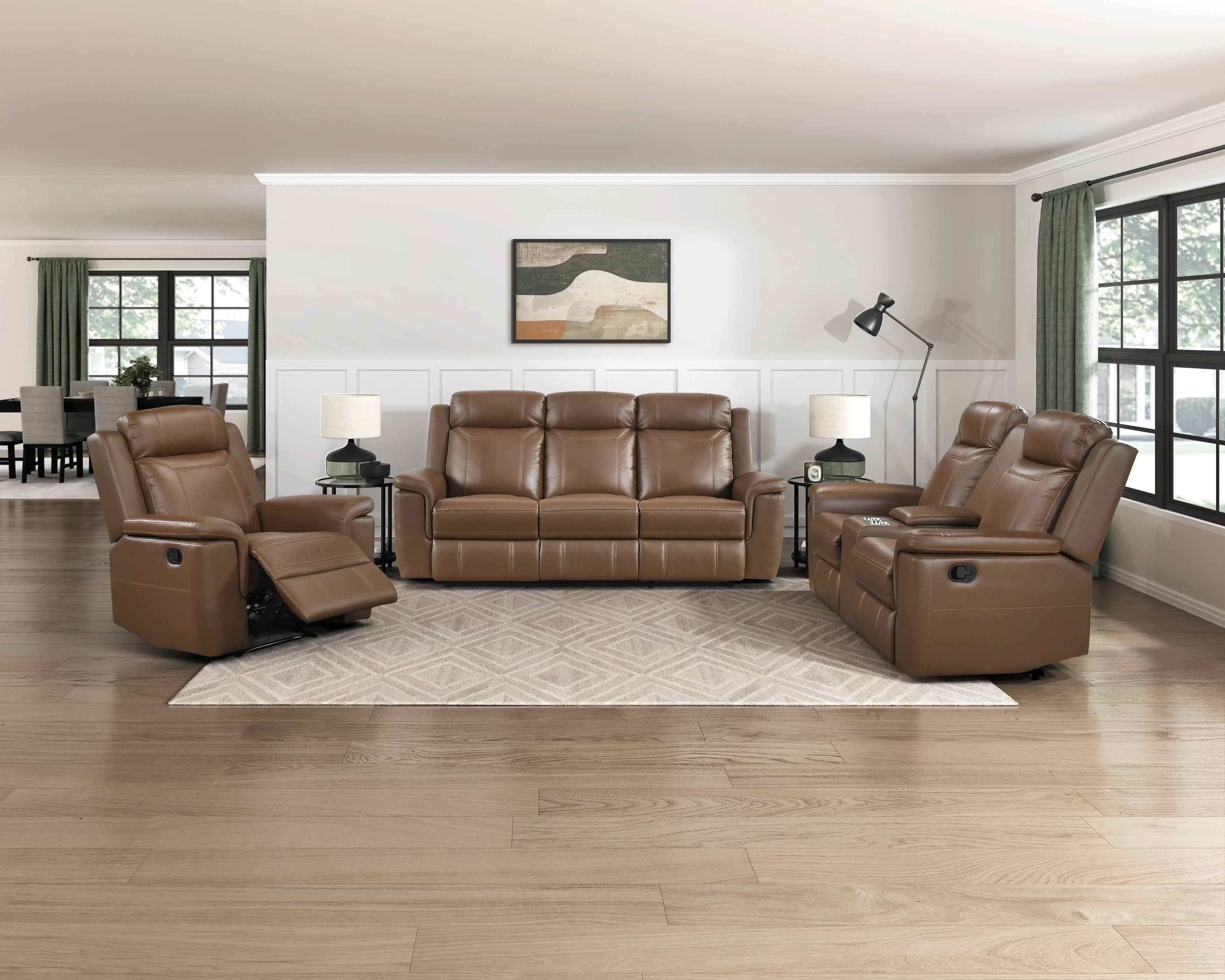 Nest Camel Double Reclining Loveseat with Center Console - Image 10