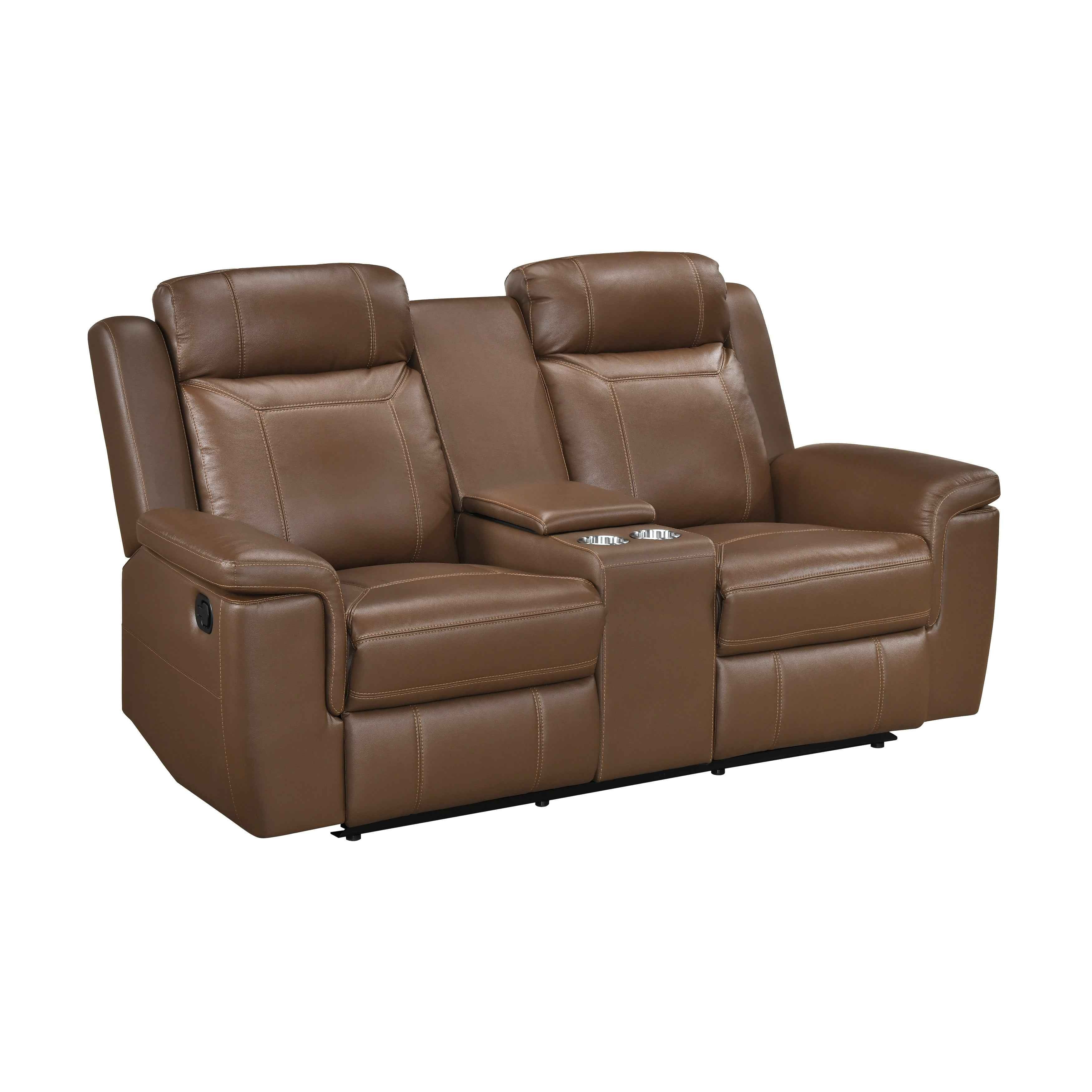 Nest Camel Double Reclining Loveseat with Center Console - Image 2