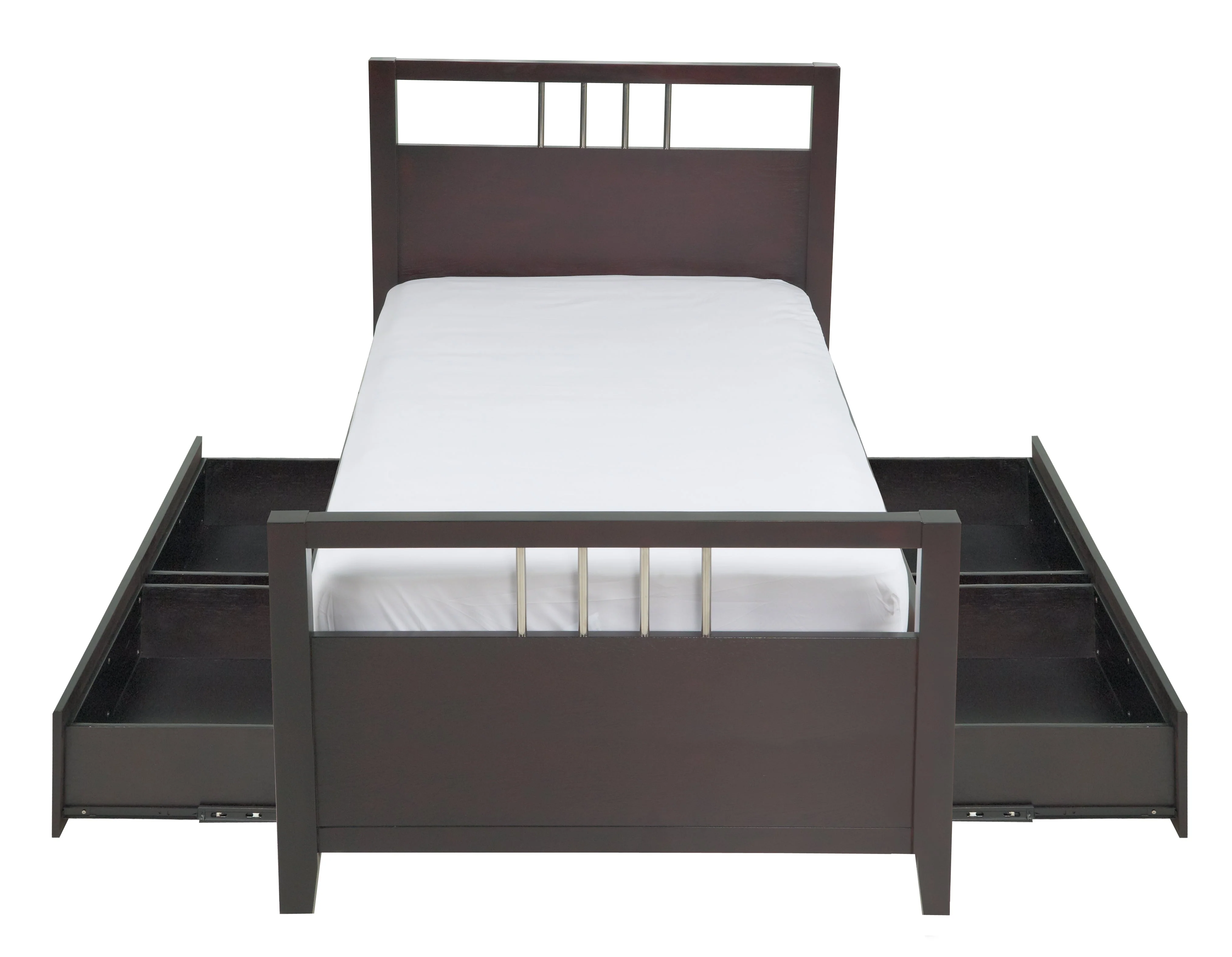 Nevis Eastern King Platform Storage Bed in Espresso - Image 7