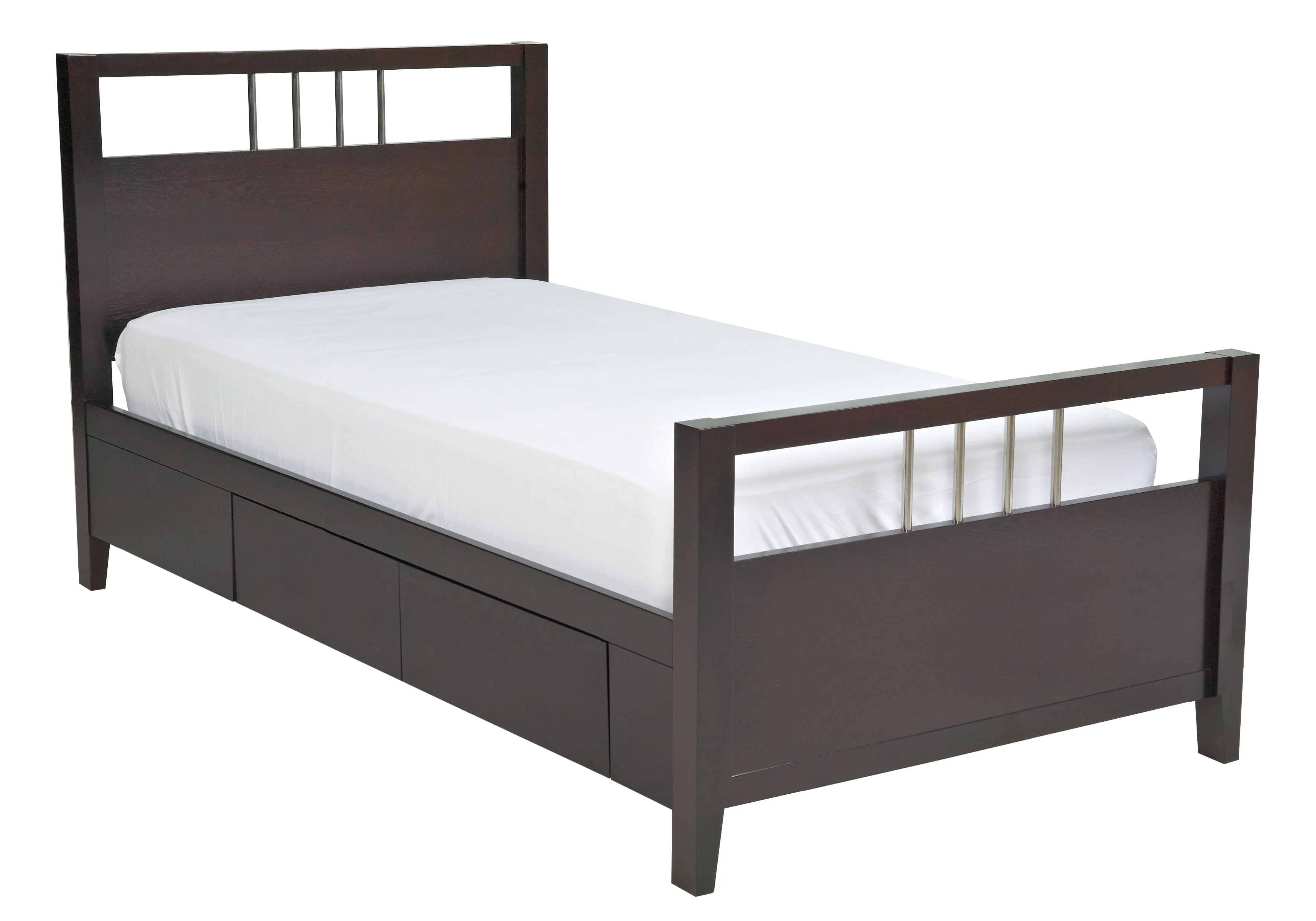Nevis Queen Platform Storage Bed in Espresso - Image 6