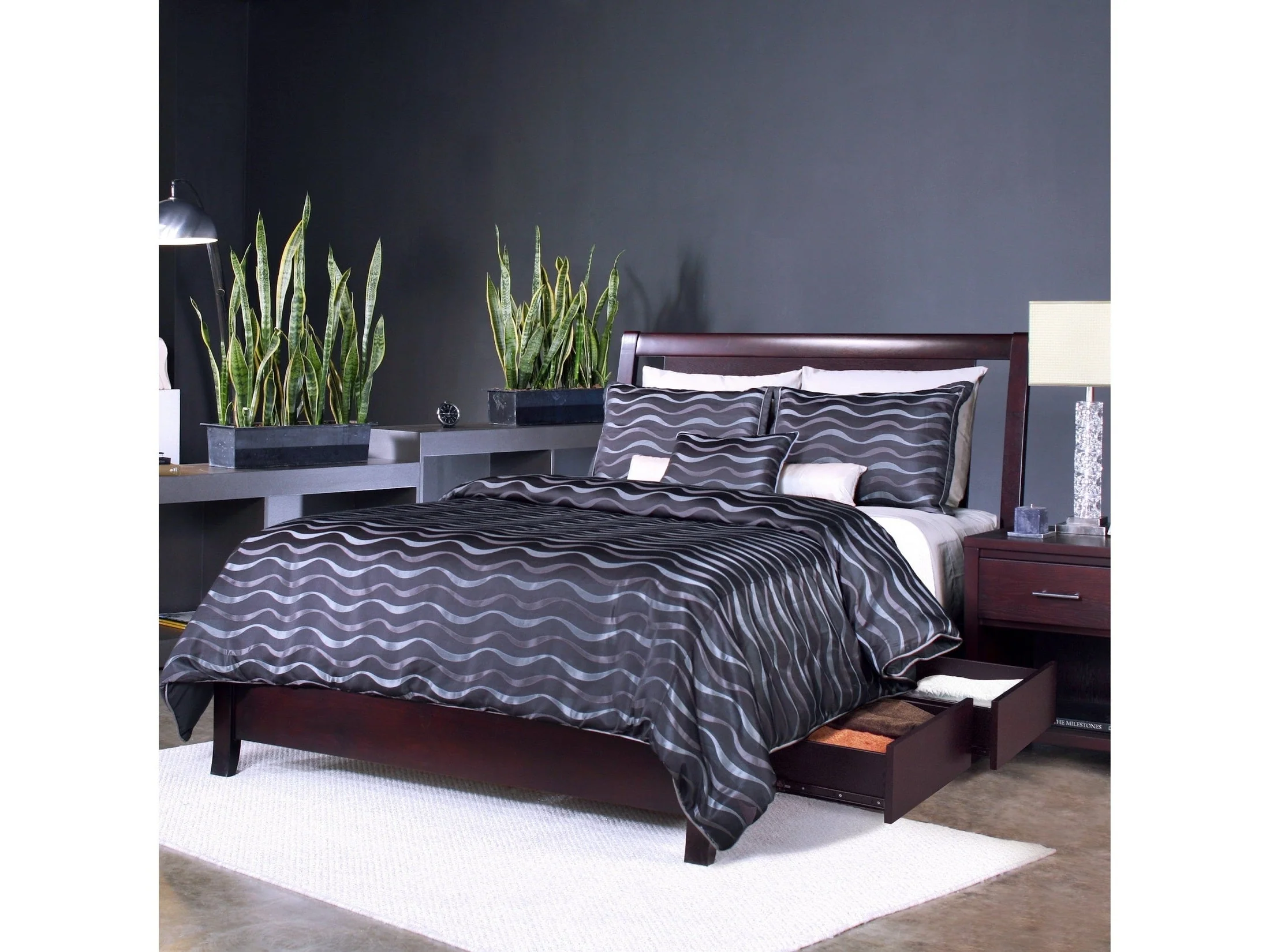 Nevis Twin Low Profile Storage Bed in Espresso