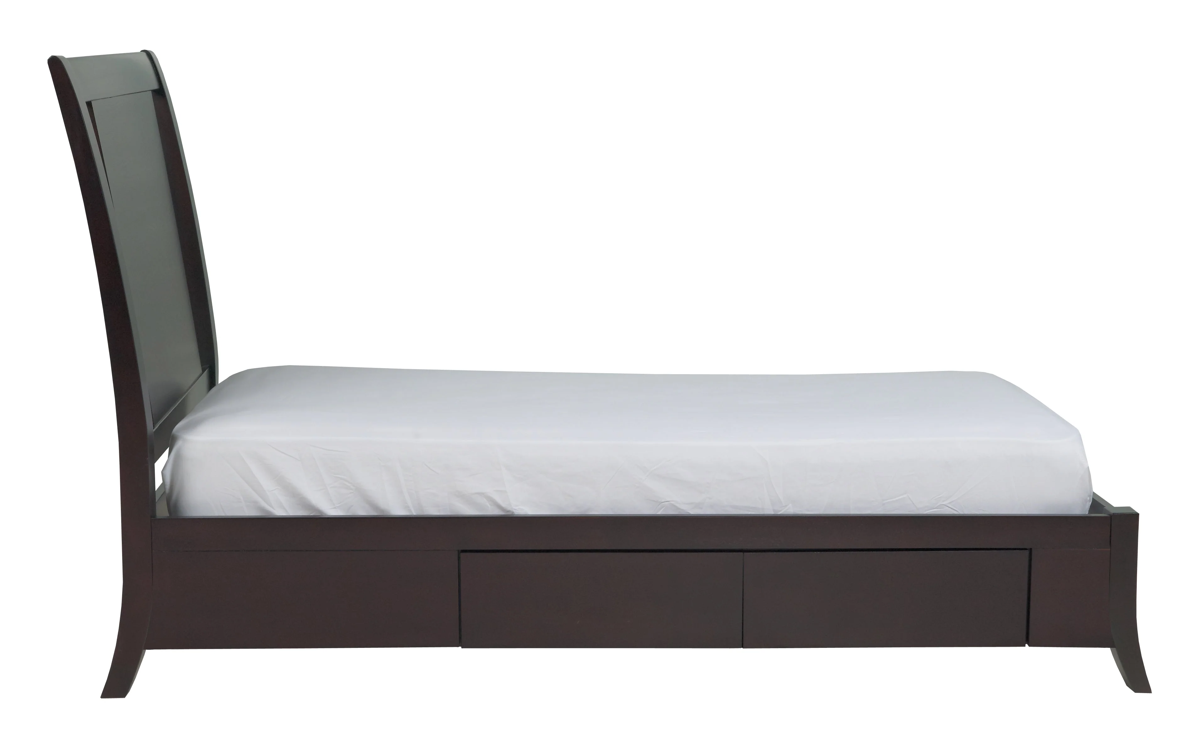 Nevis Twin Low Profile Storage Bed in Espresso - Image 8