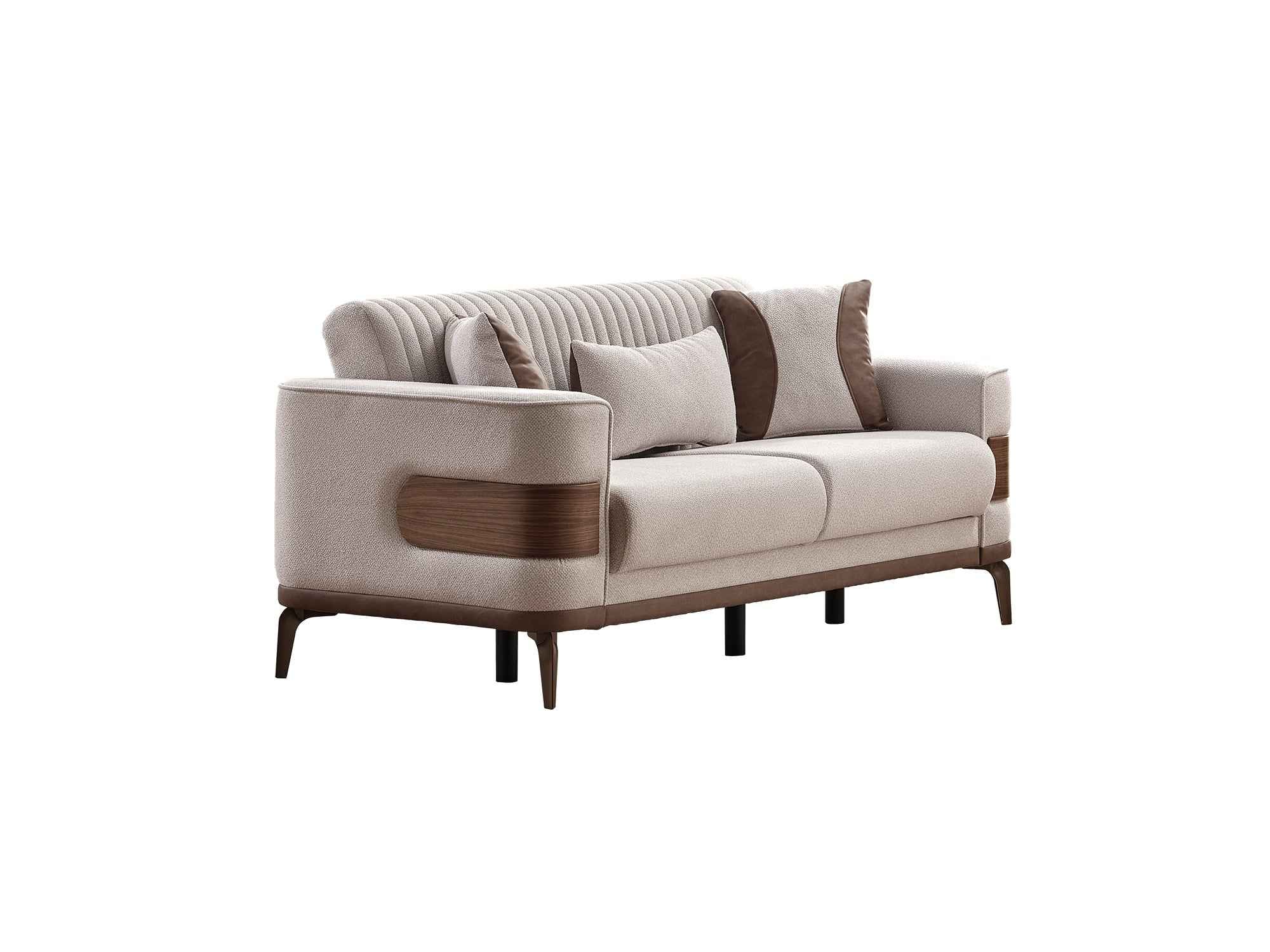 New Mood Cream Convertible Loveseat