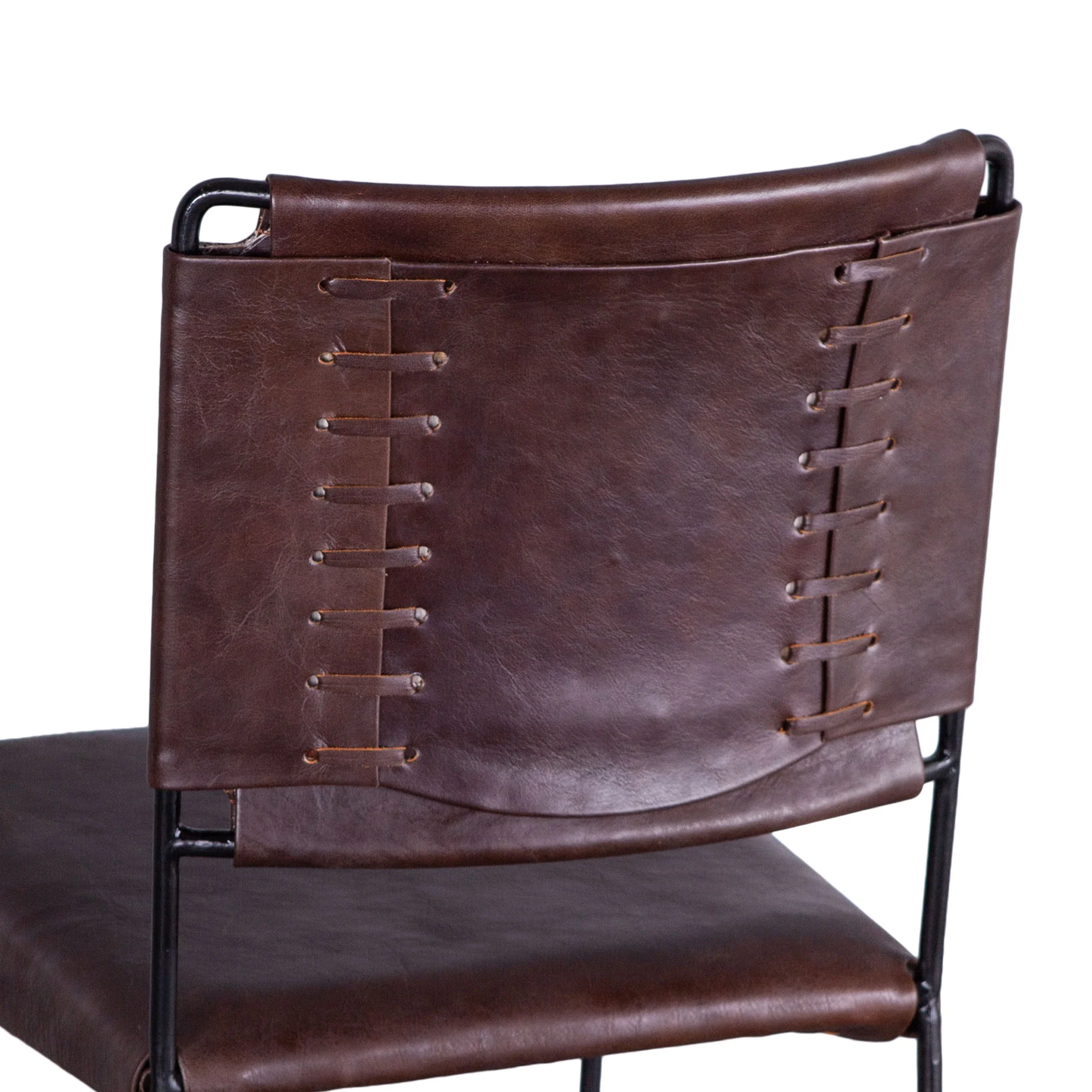 New York 17" Bar Chair in Chocolate Leather - Image 2