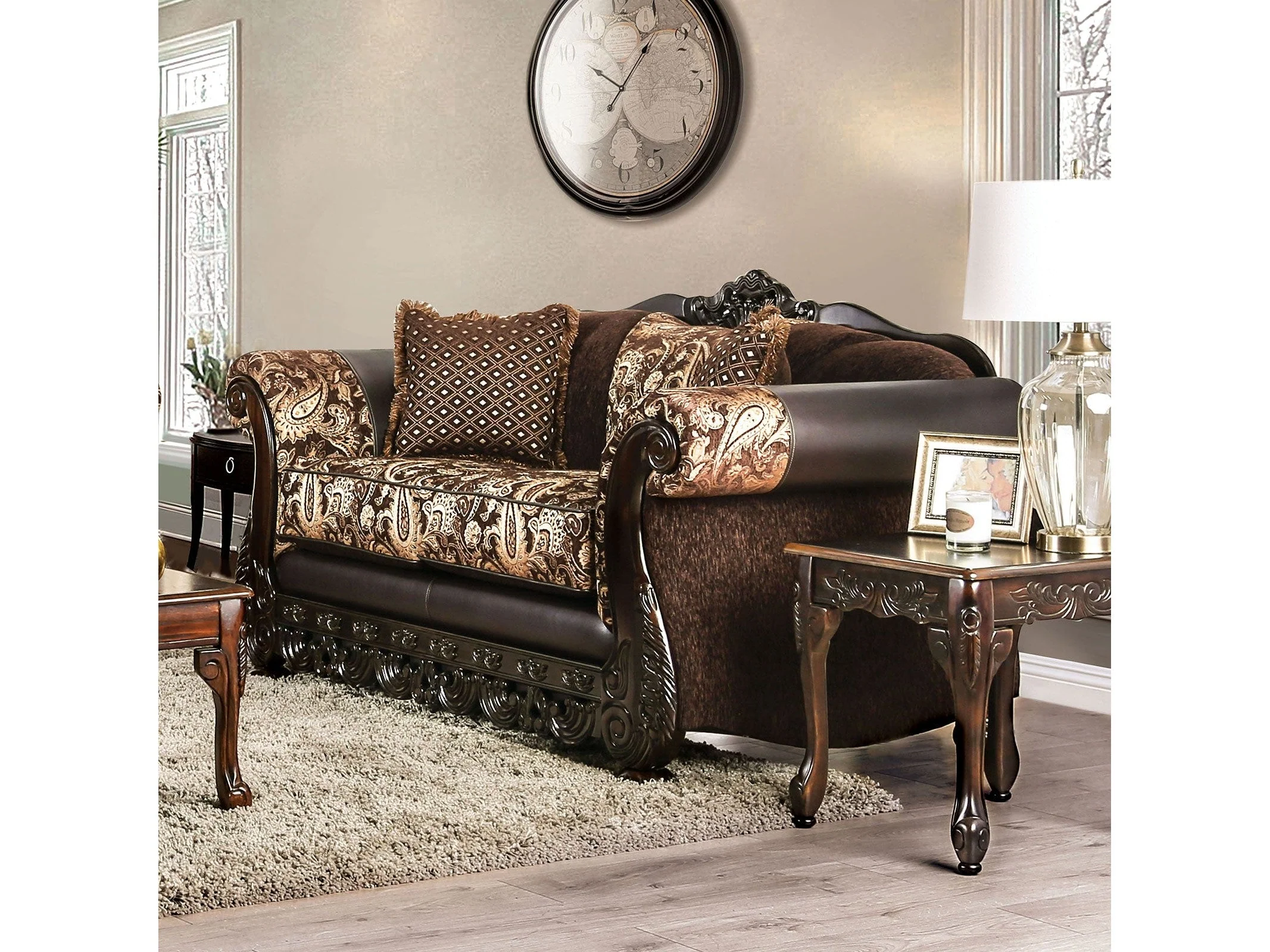 Newdale Brown/Gold Sofa & Loveseat - Image 2