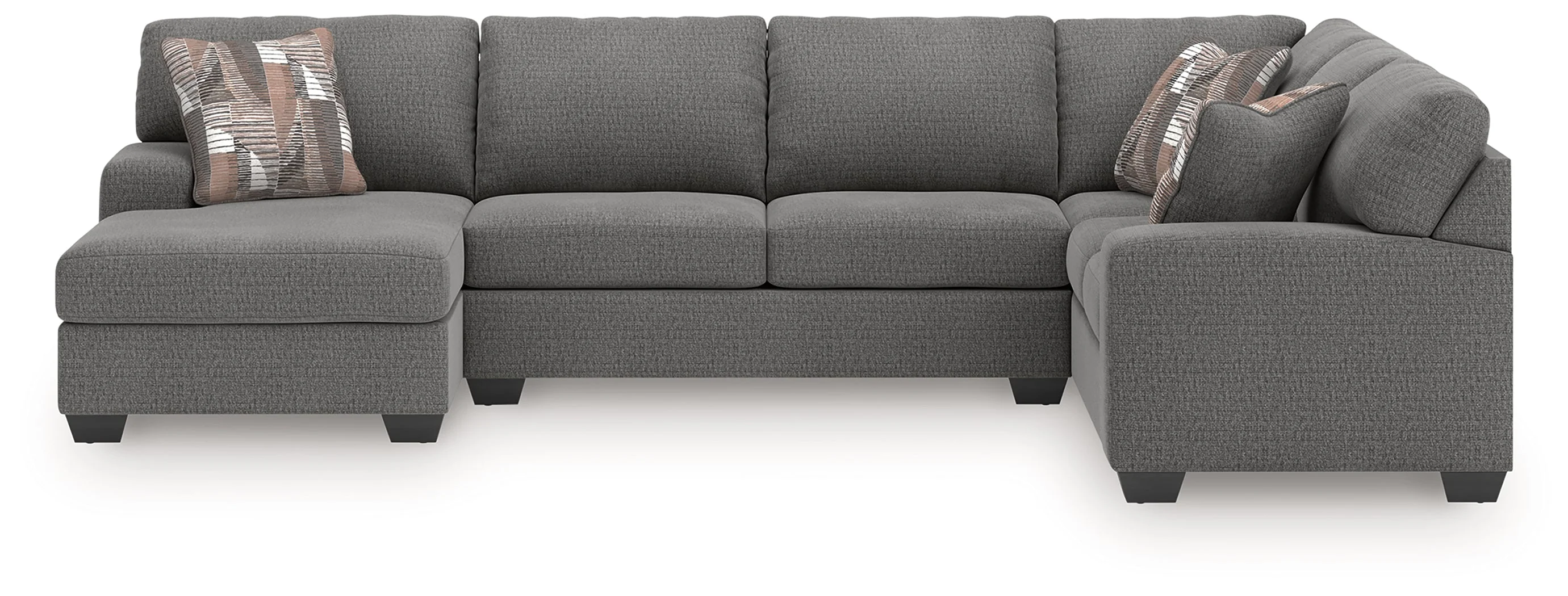 Newellen Greystone 3-Piece Left Arm Facing Sectional