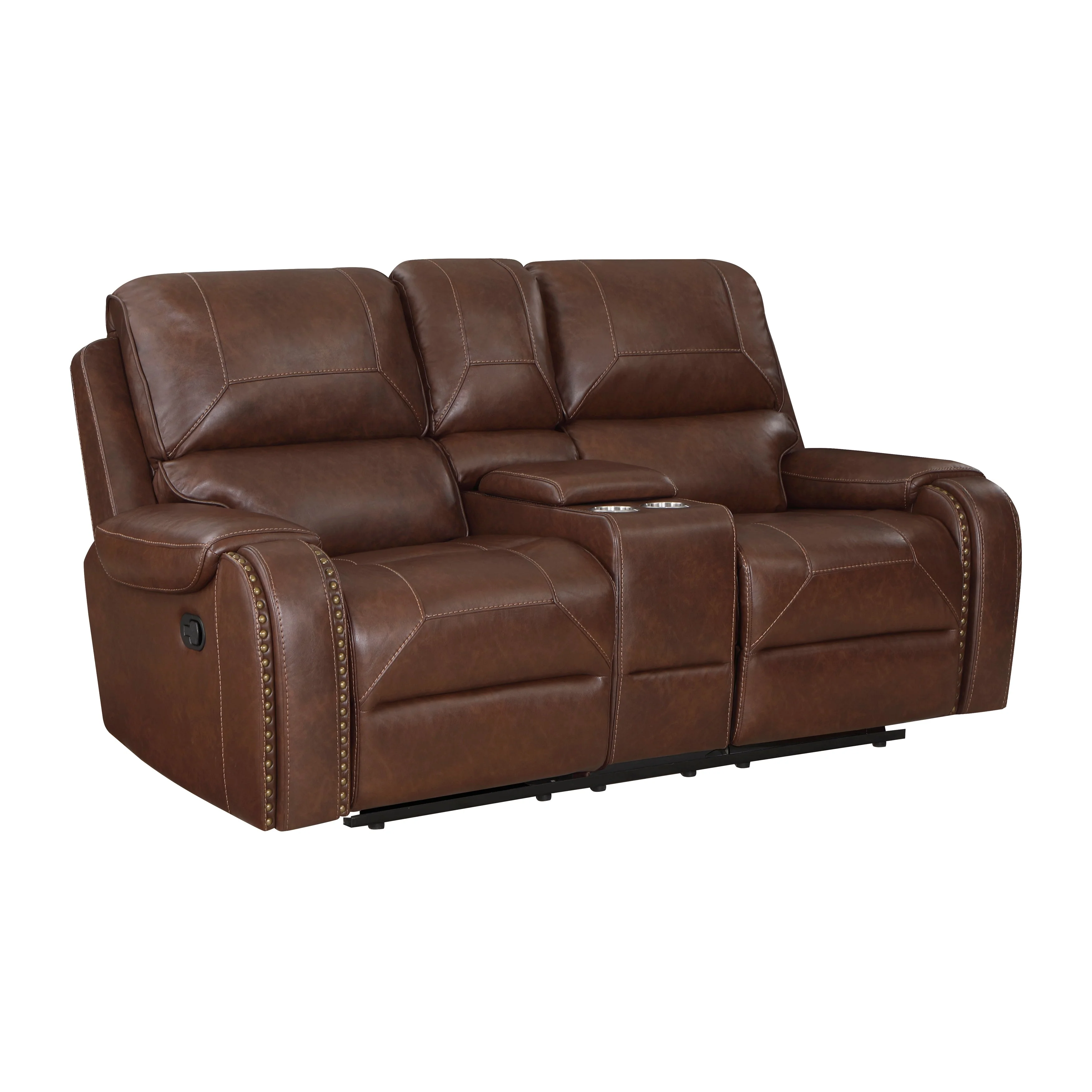 Newnan Brown Double Reclining Living Room Set - Image 9
