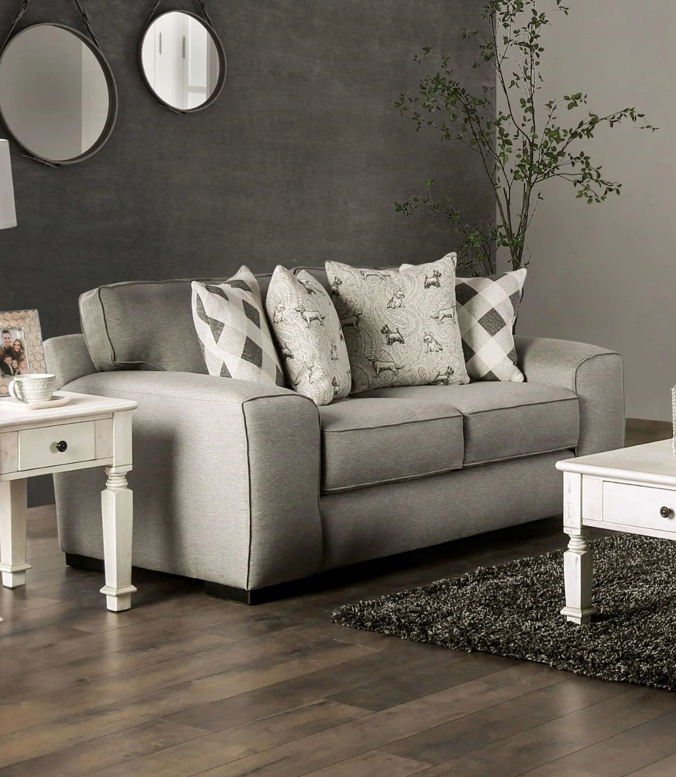 Newry Gray Sofa & Loveseat - Image 2