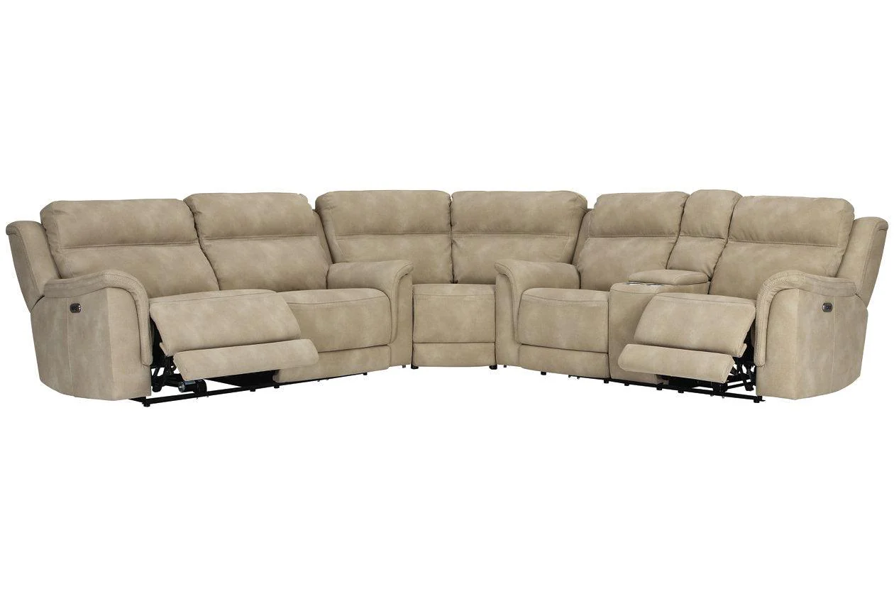 Next-Gen DuraPella Sand 3-Piece Power Reclining Sectional - Image 3