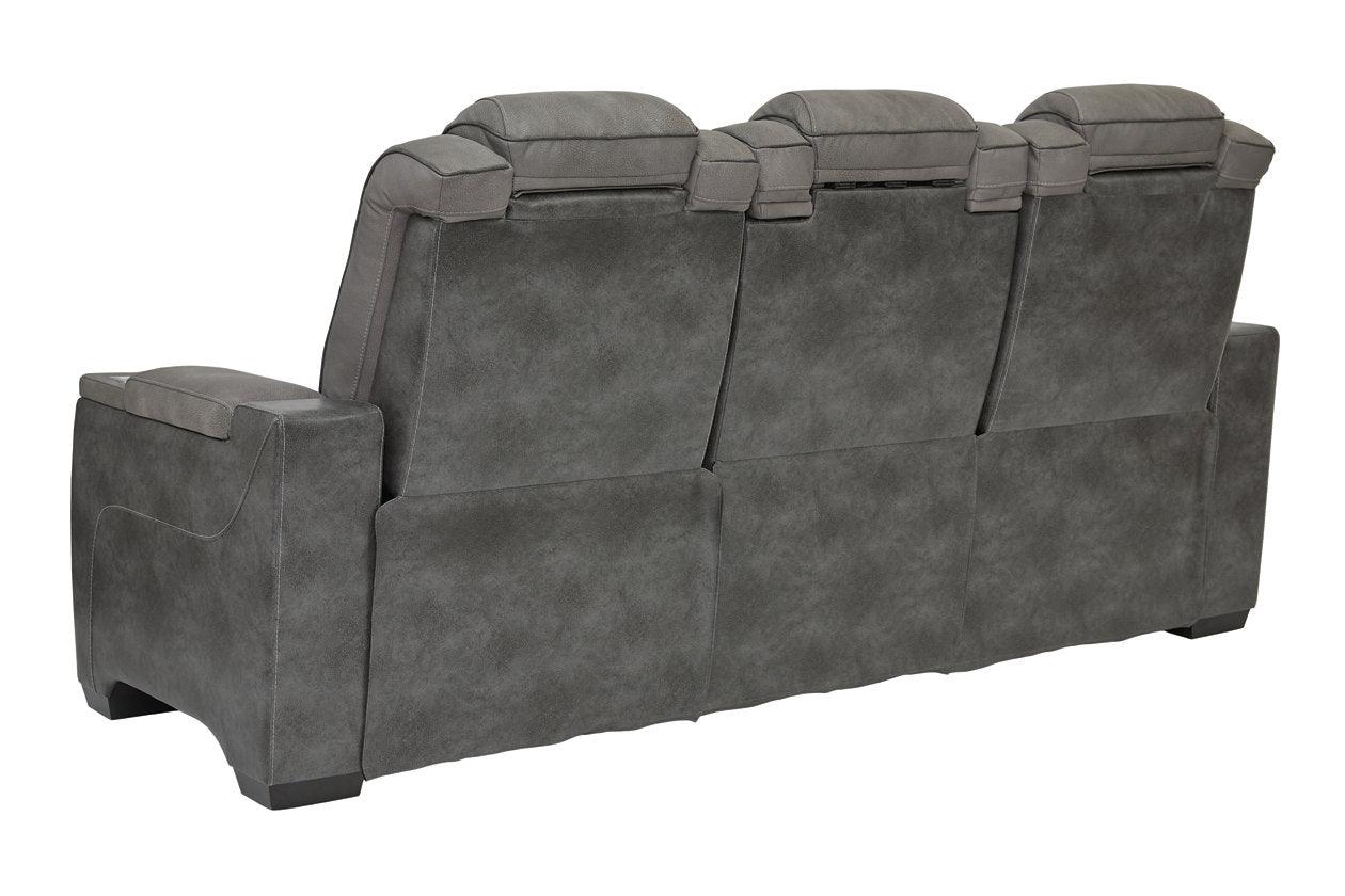 Next-Gen DuraPella Slate Fabric Dual Power Reclining Sofa - Image 5