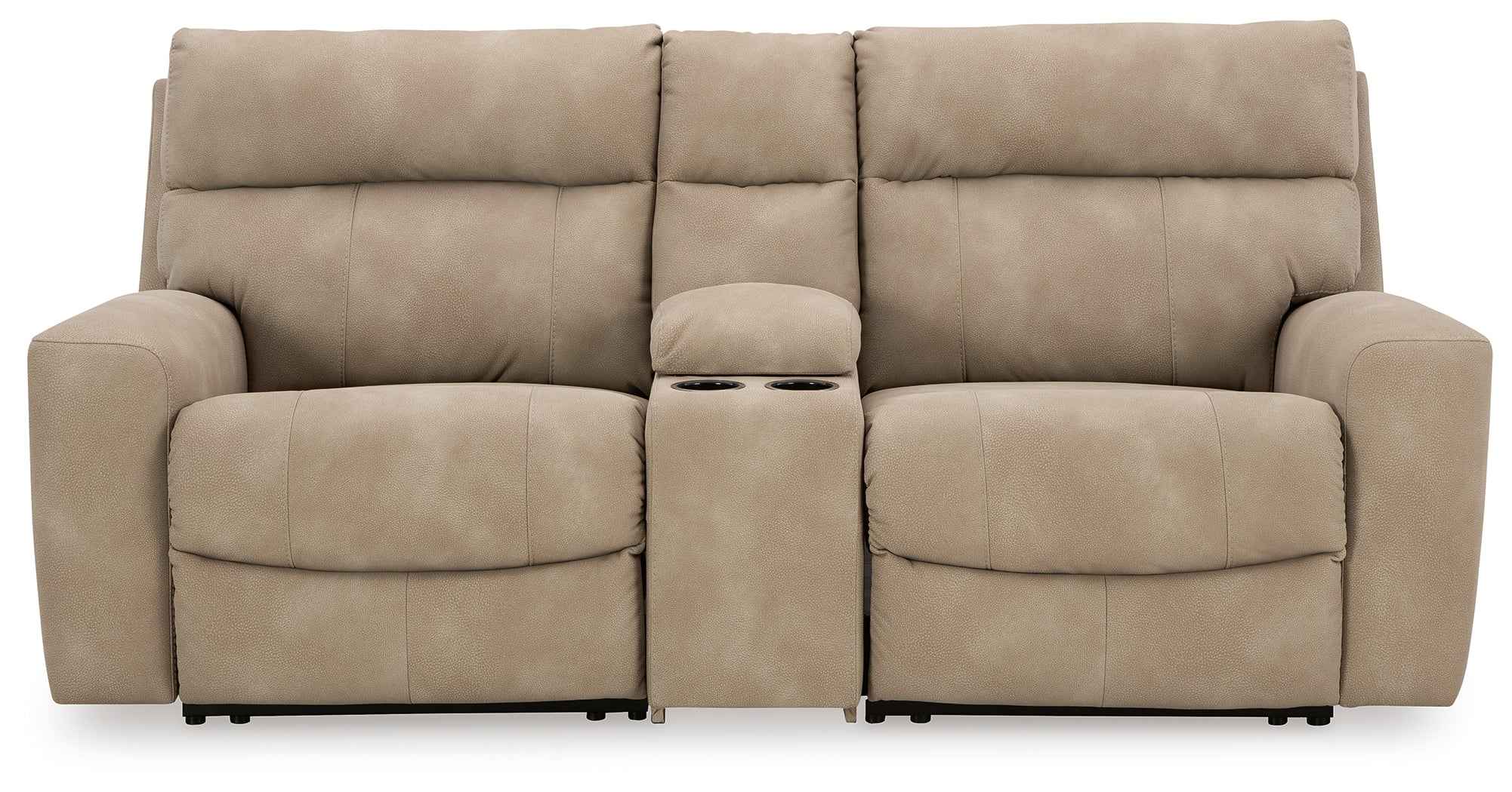 Next-Gen Sand DuraPella Power Reclining Living Room Set with Console - Image 4