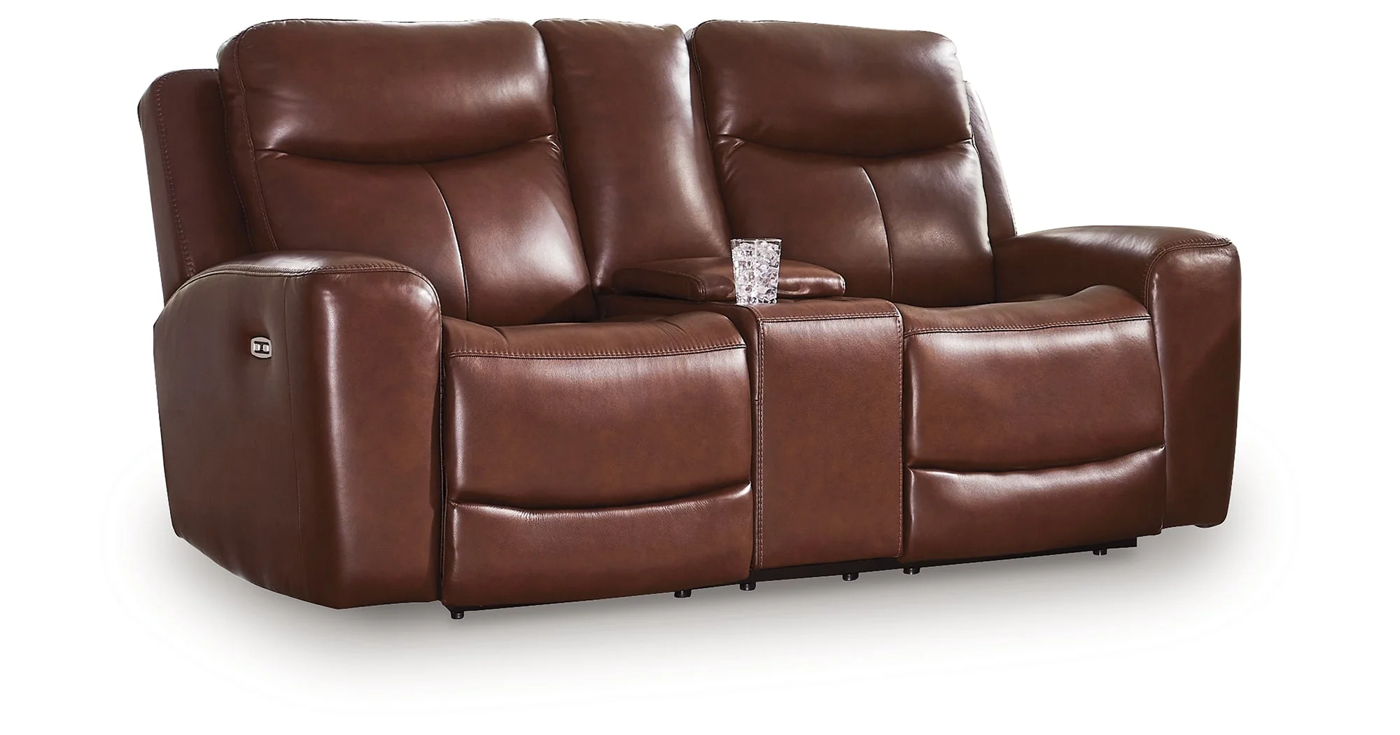 Next Move Mahogany Power Reclining Loveseat with Console - Image 10