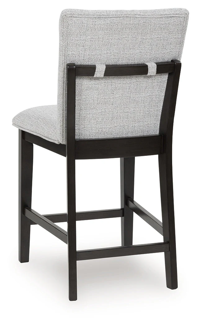 Neymorton Dark Grayish Brown Counter Height Barstool, Set of 2 - Image 3