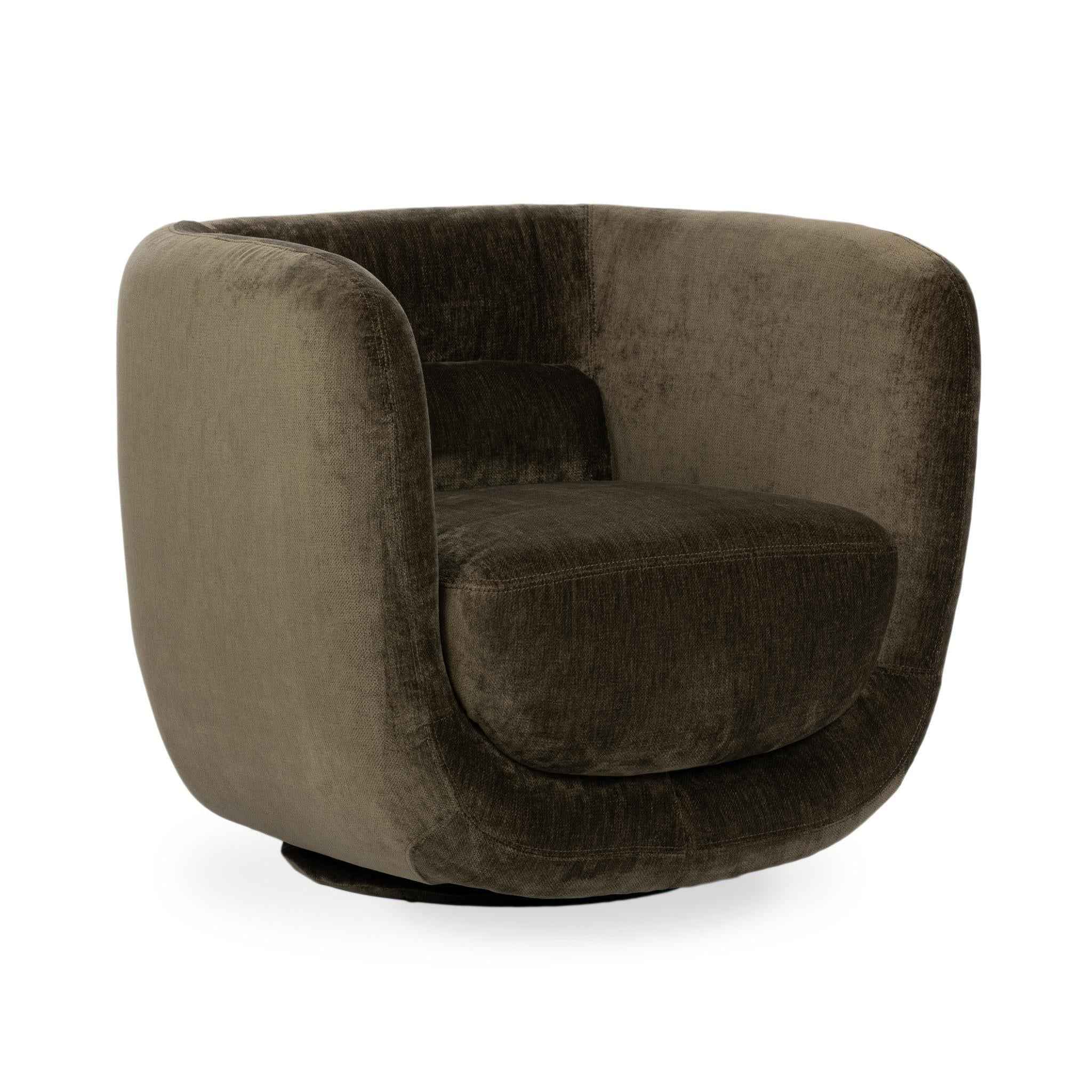 Nico Swivel Chair - Olive Green