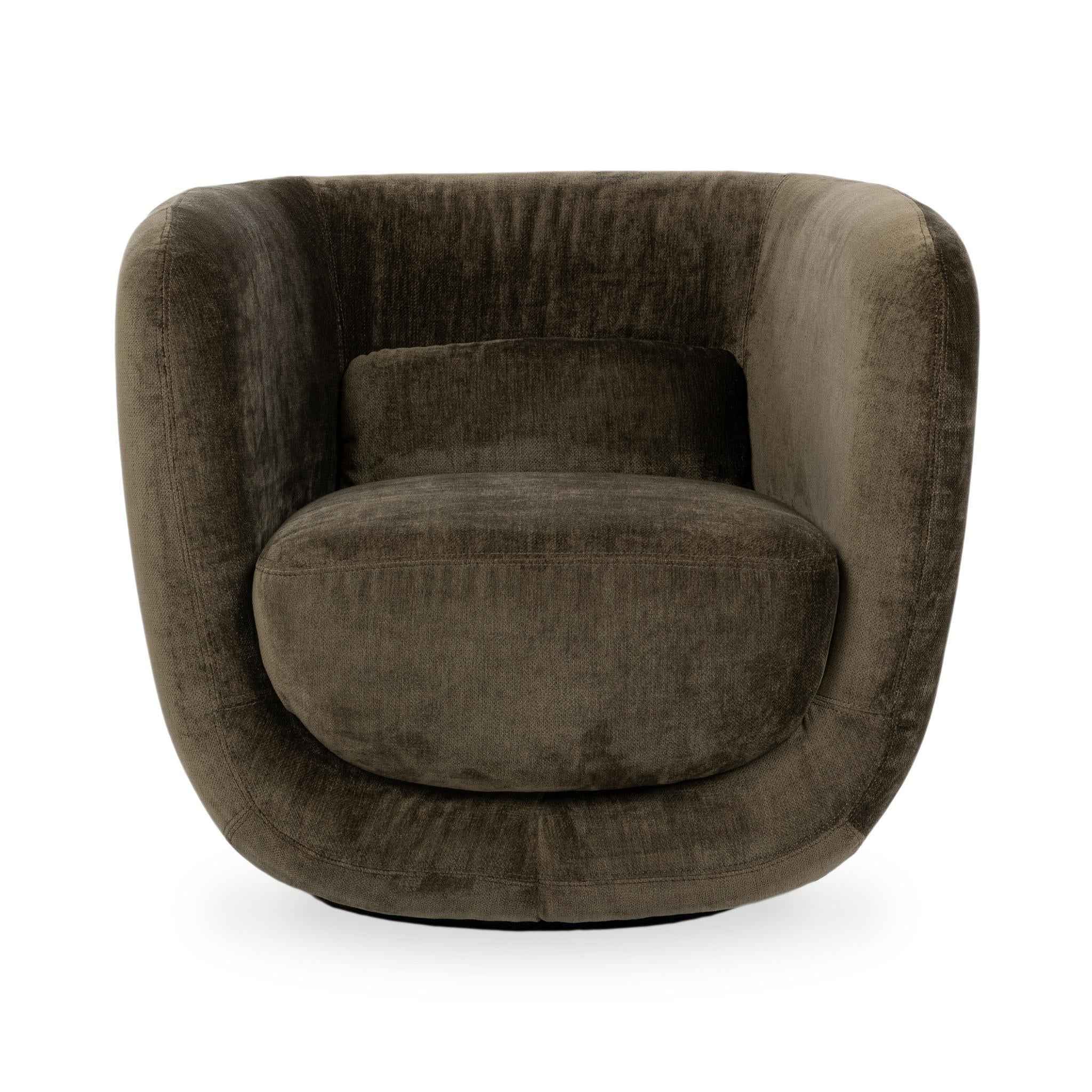 Nico Swivel Chair - Olive Green - Image 2