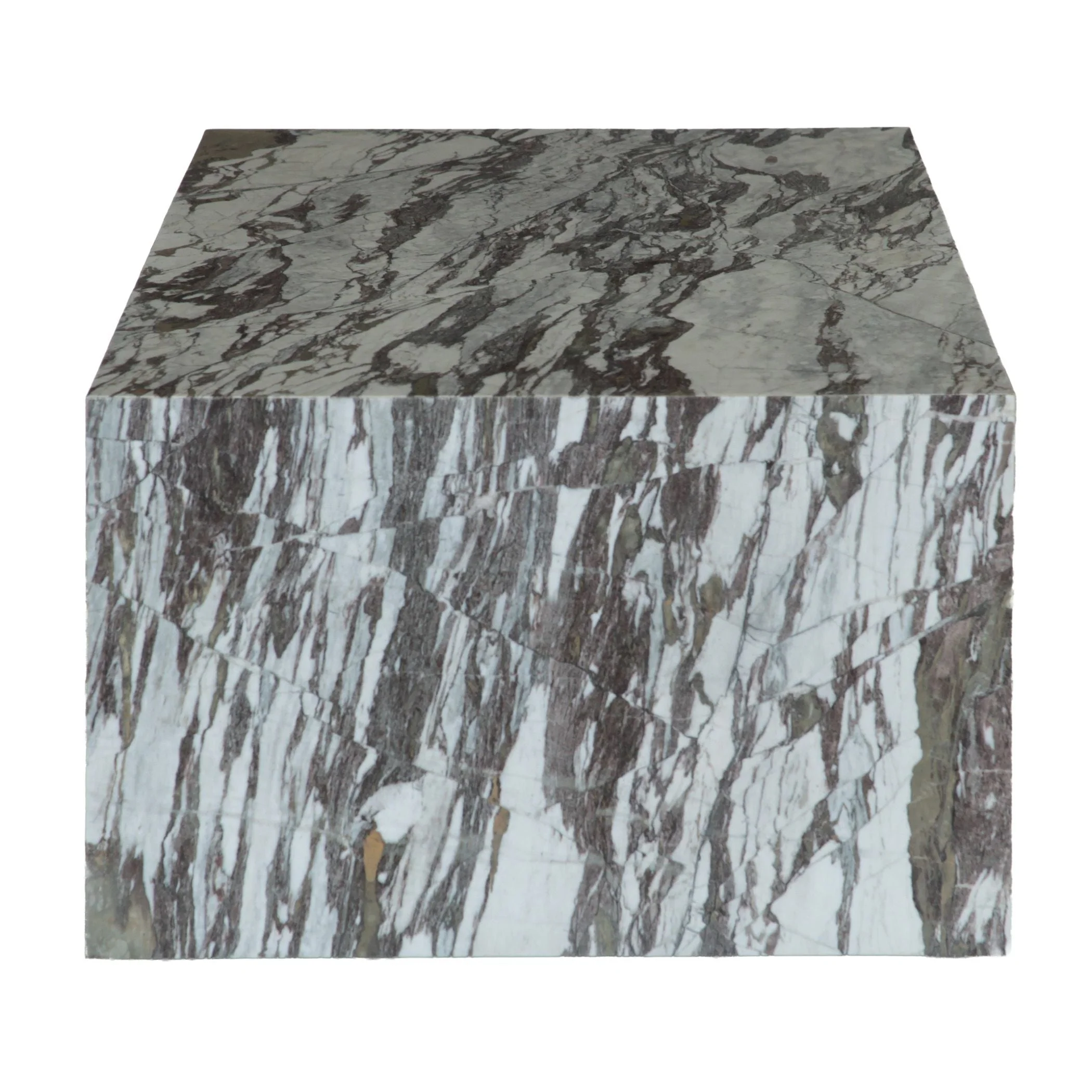 Nile 48" Drum Coffee Table in Calacatta Viola Marble - Image 4