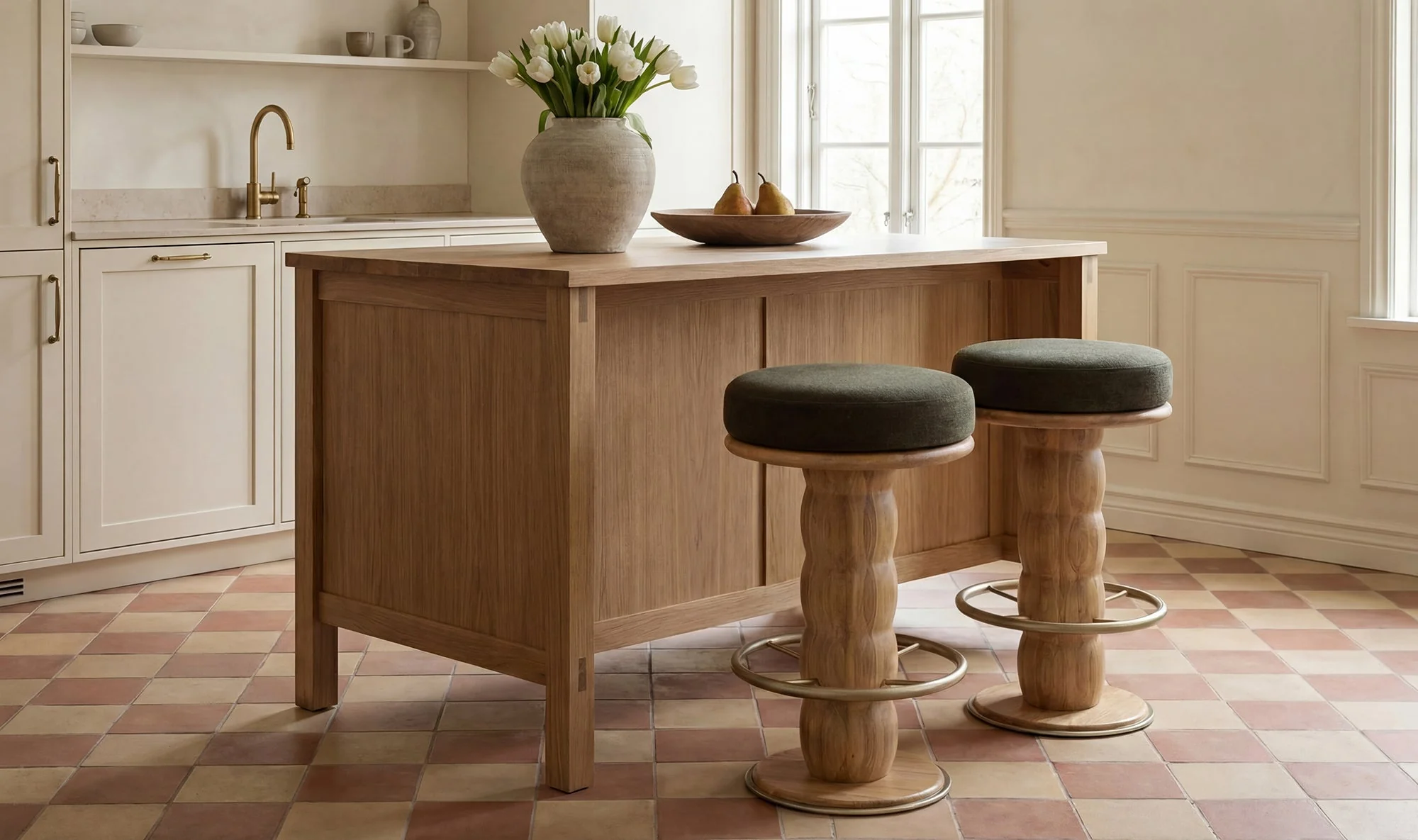 Nio Swivel Counter Stool Dark Green - Image 5