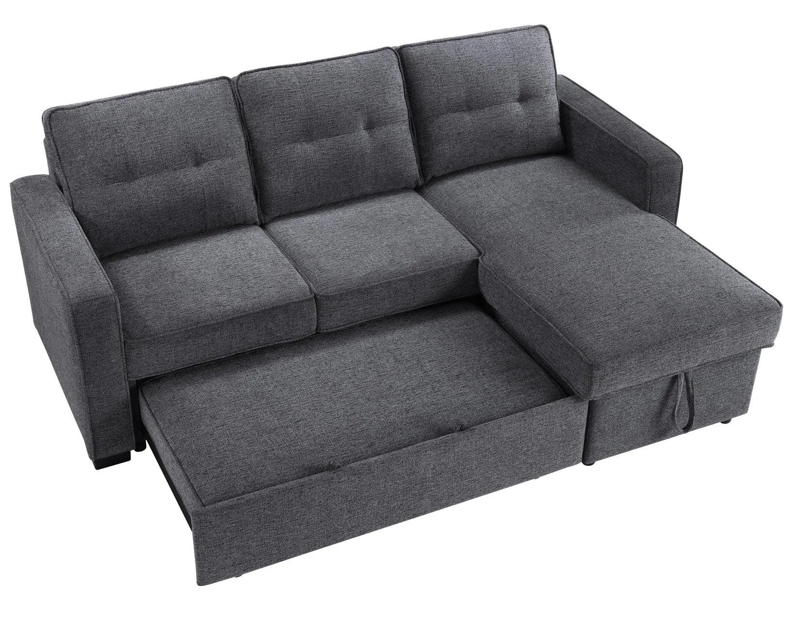 Noah Flippable, Convertible Storage Sleeper Chofa, Gray - Image 16