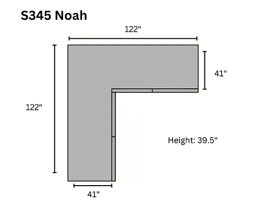 Noah Grey 3-Piece Sectional - Image 5