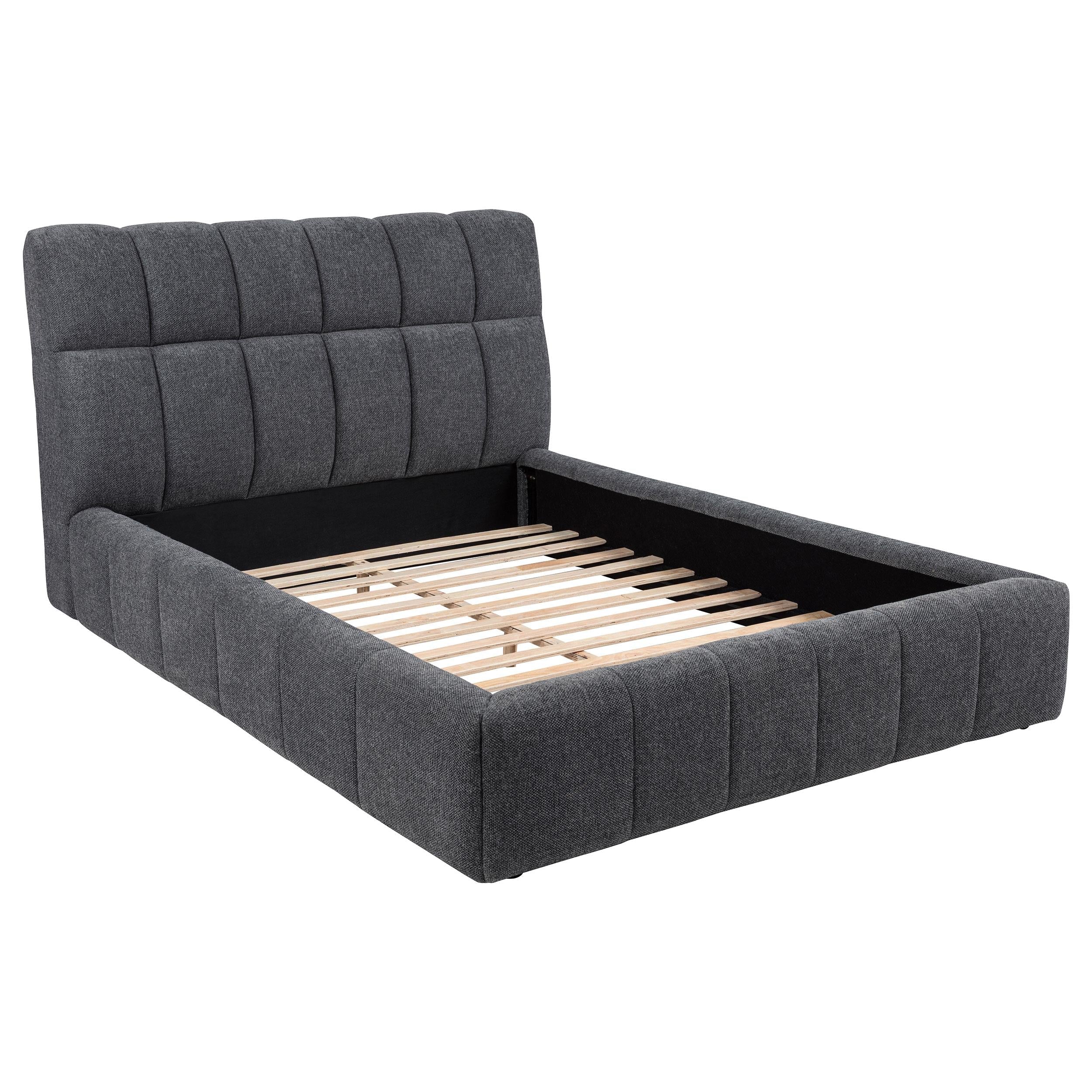 Nollet Gray 48-inch Upholstered Eastern King Platform Bed - Image 3