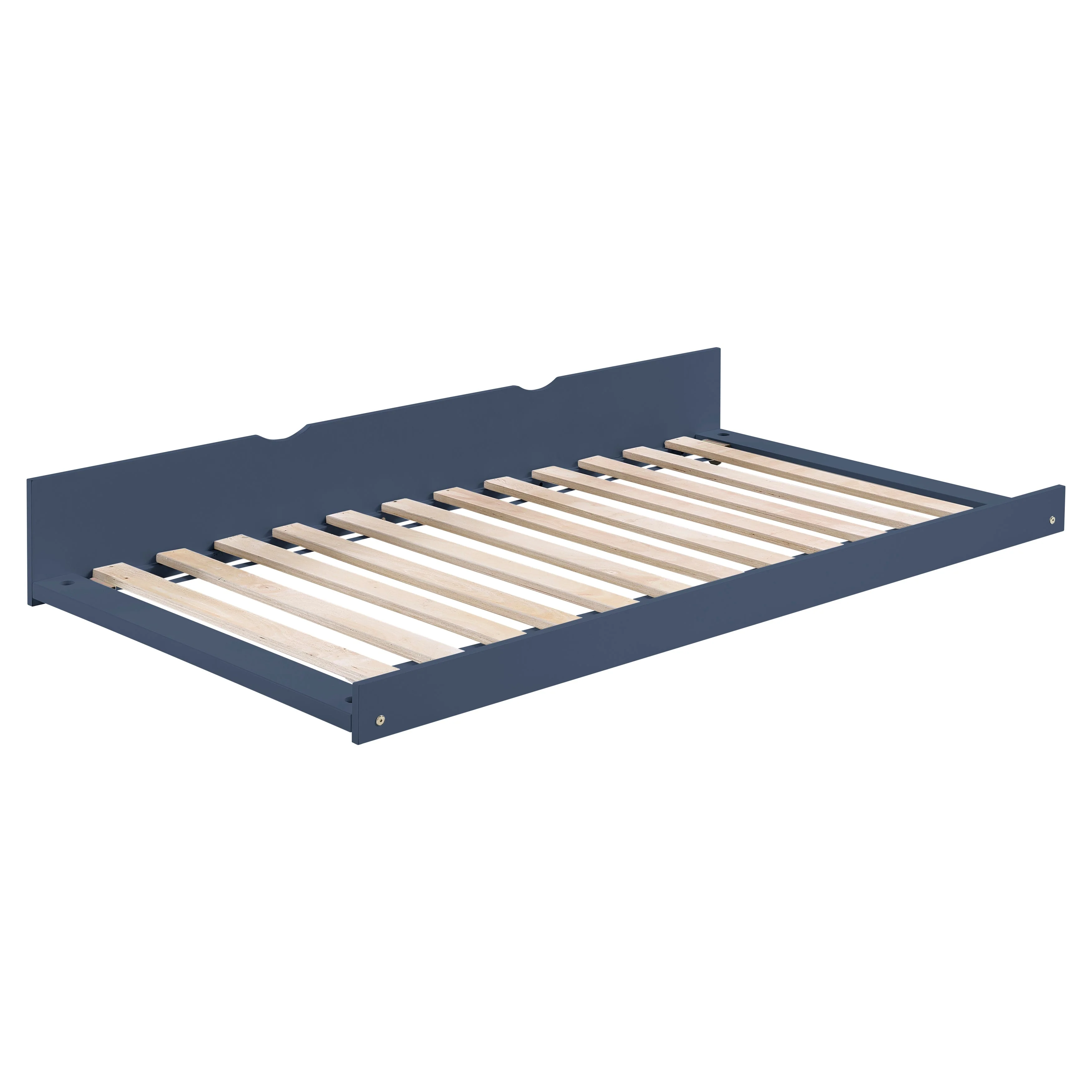 Nora Blue Twin Bookcase Corner Platform Bed - Image 9