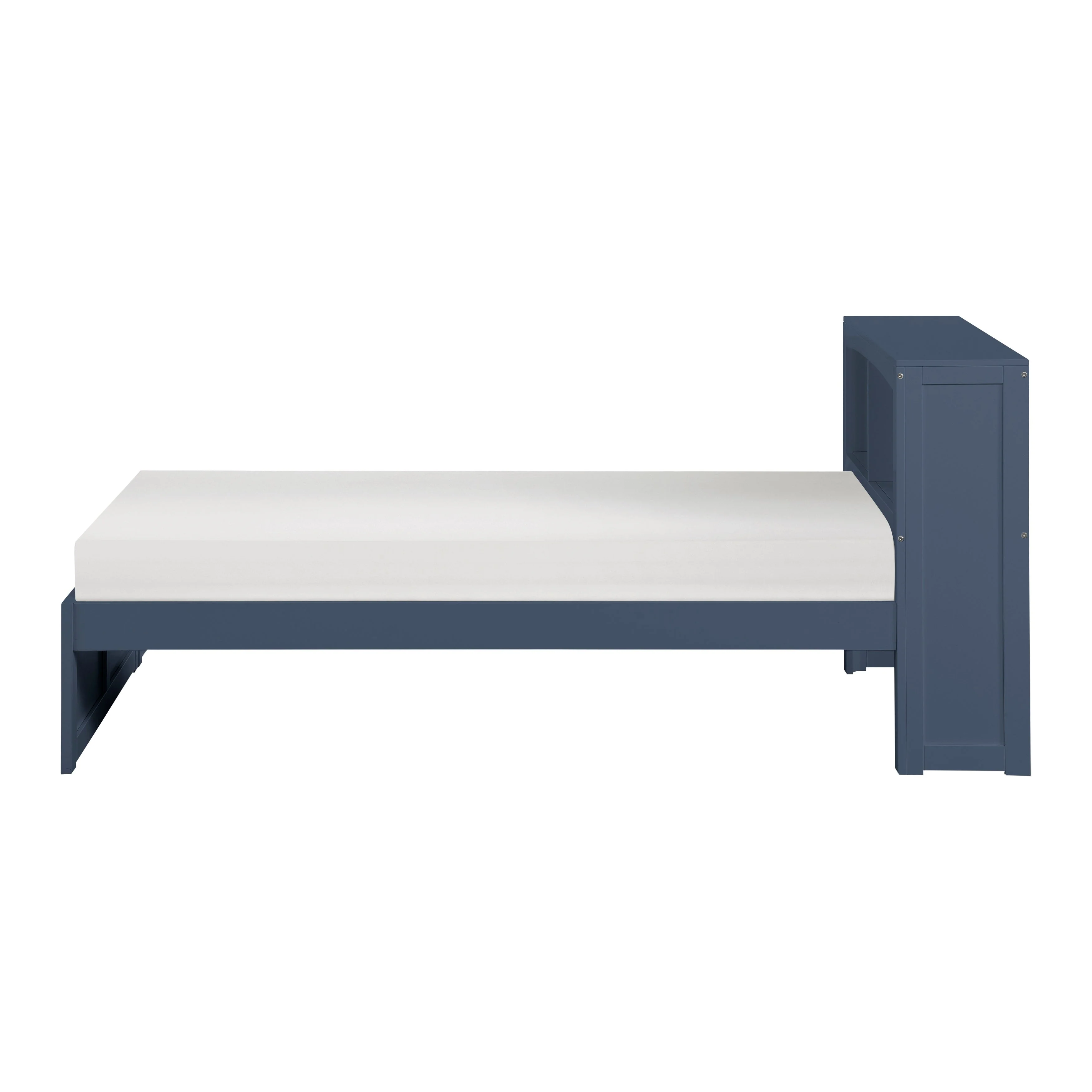 Nora Blue Twin Bookcase Platform Bed - Image 2