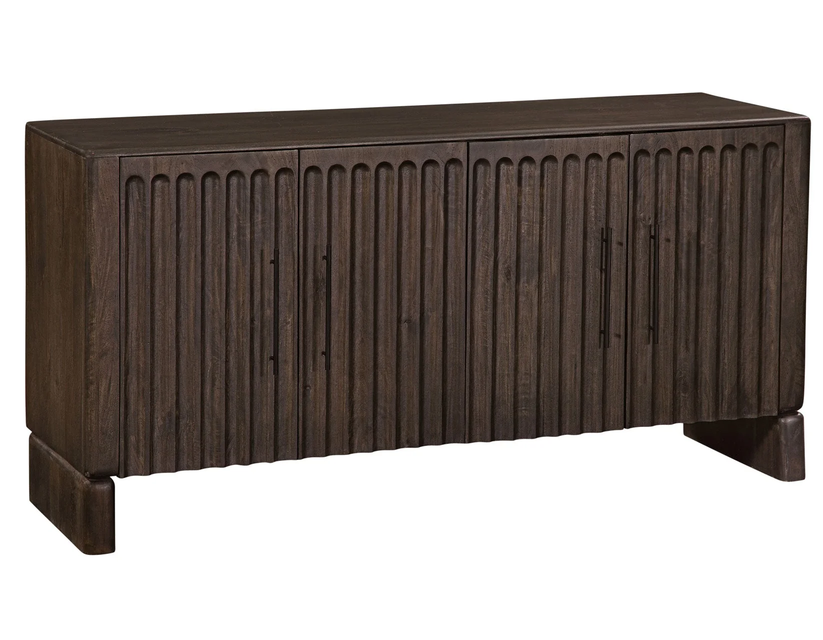 Norvell Dark Walnut 4-Door Sideboard - Image 2