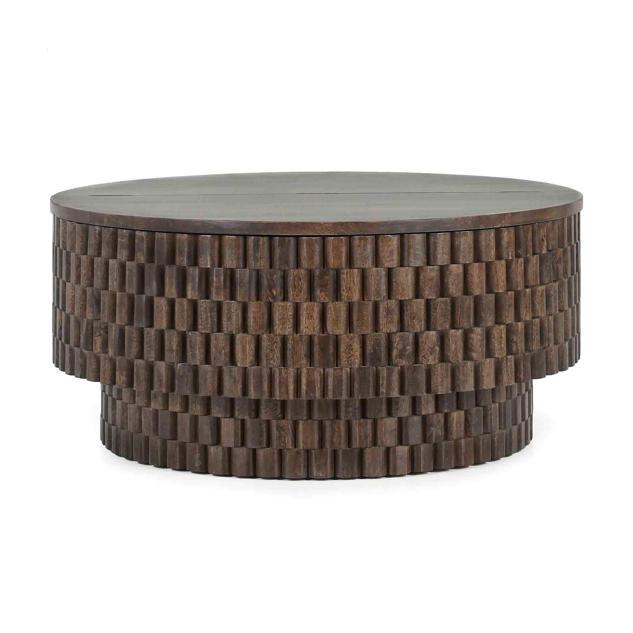 Norwood Coffee Table with Casters - Bark Brown - Image 3