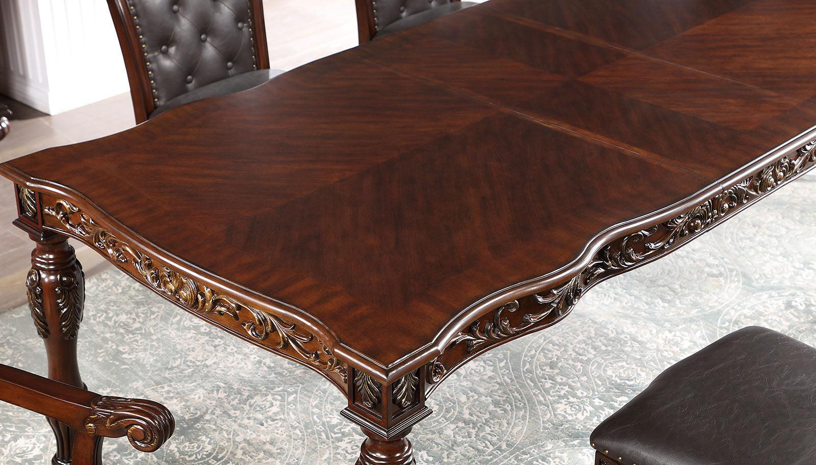 Nouvelle Brown Cherry/Espresso Dining Table Only - Image 4