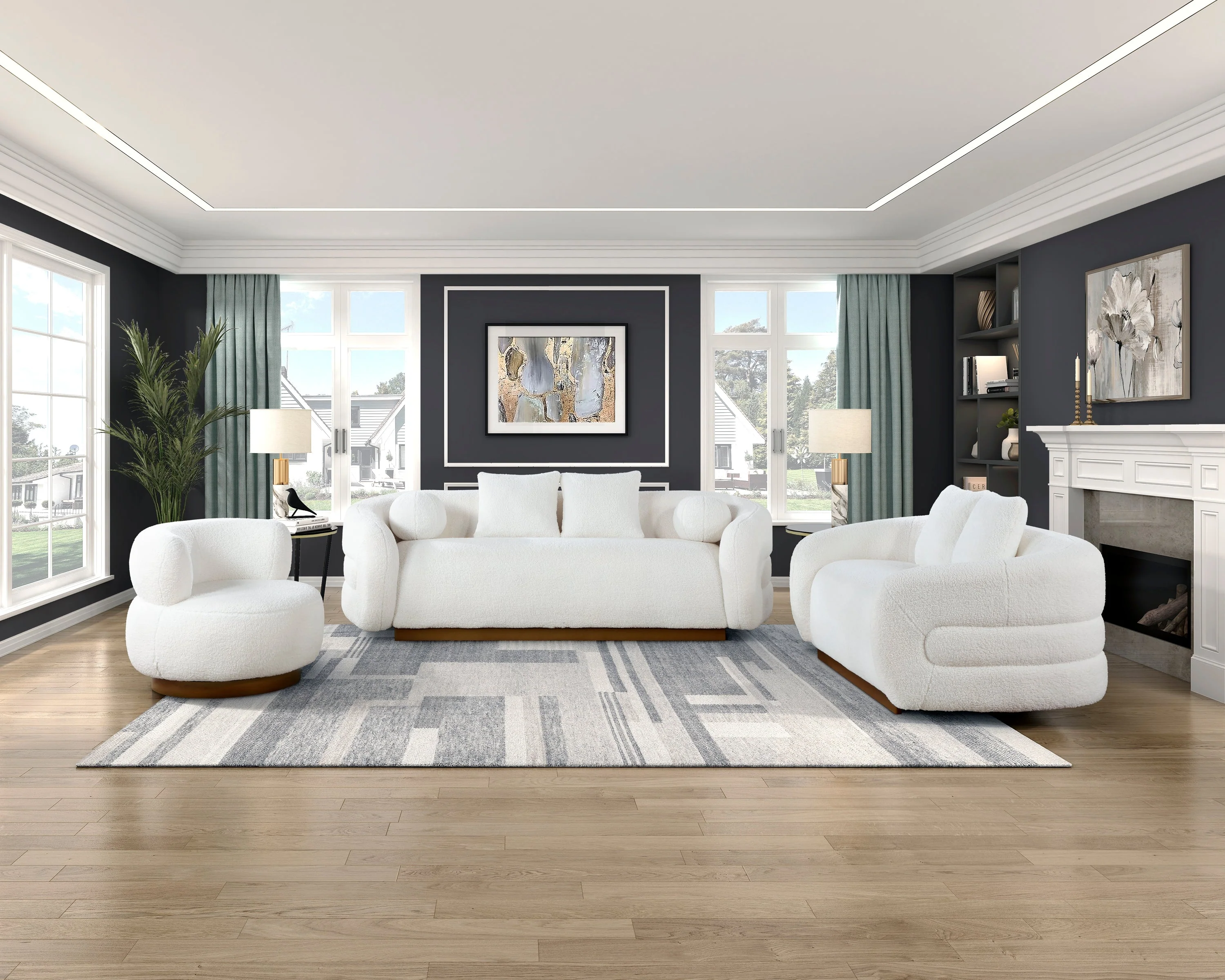 Novella White Living Room Set