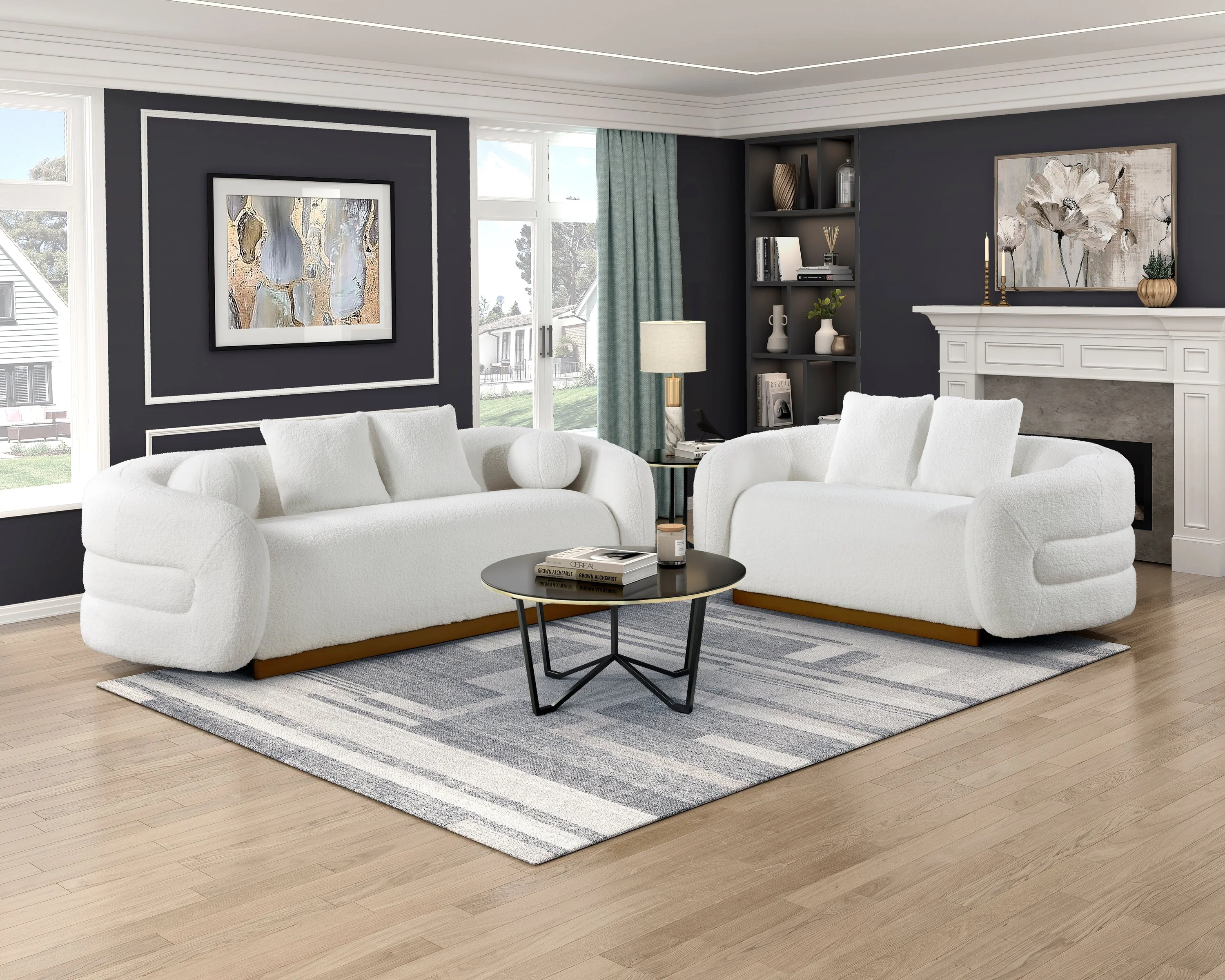 Novella White Loveseat - Image 9